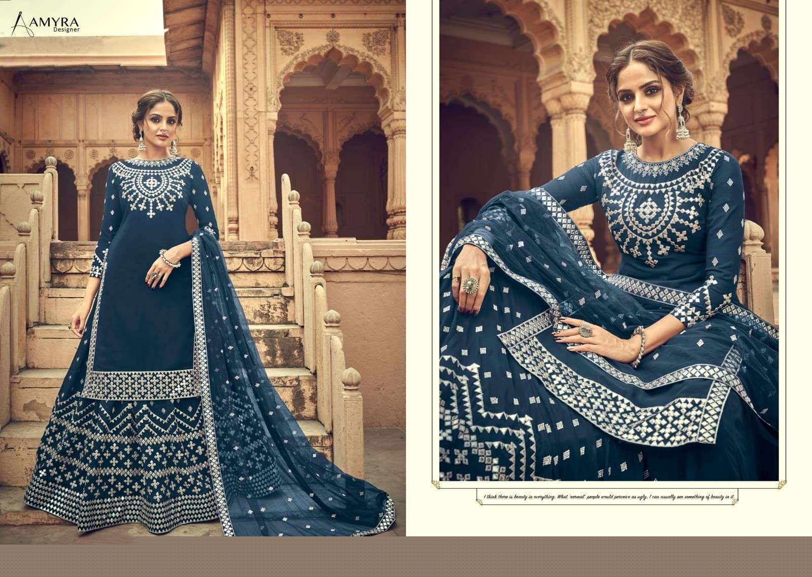Kalakari By Amyra Designer 101 To 104 Series Beautiful Suits Colorful Stylish Fancy Casual Wear & Ethnic Wear Heavy Blooming Georgette Embroidered Dresses At Wholesale Price