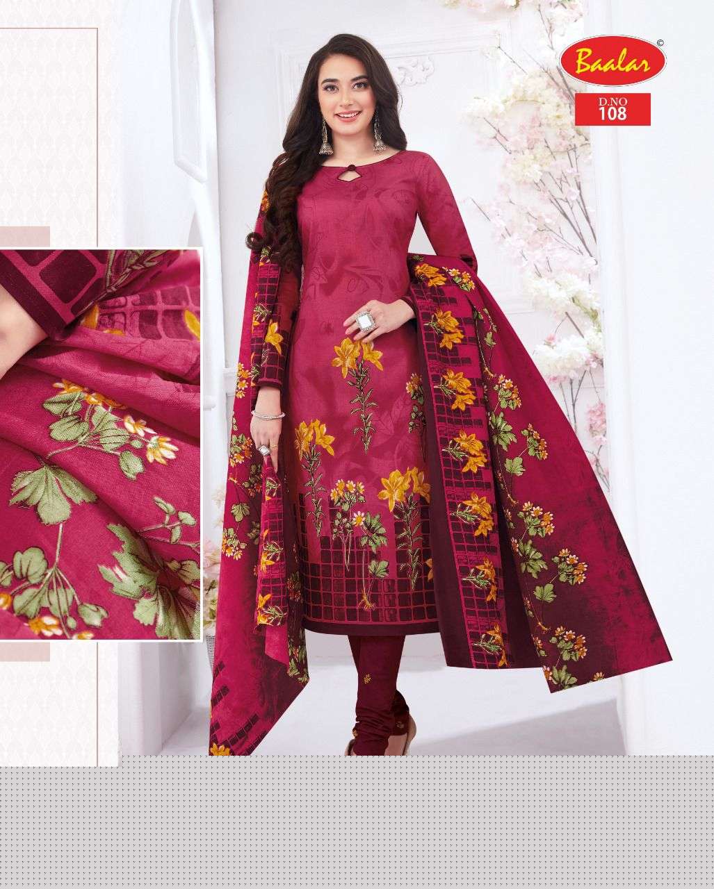 ZAARA VOL-10 BY BAALAR 108 TO 137 SERIES BEAUTIFUL STYLISH SUITS FANCY COLORFUL CASUAL WEAR & ETHNIC WEAR & READY TO WEAR PURE COTTON PRINTED DRESSES AT WHOLESALE PRICE