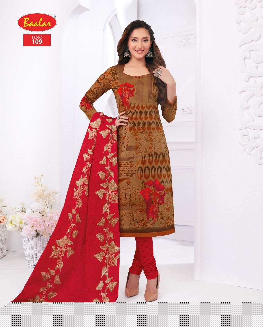 ZAARA VOL-10 BY BAALAR 108 TO 137 SERIES BEAUTIFUL STYLISH SUITS FANCY COLORFUL CASUAL WEAR & ETHNIC WEAR & READY TO WEAR PURE COTTON PRINTED DRESSES AT WHOLESALE PRICE