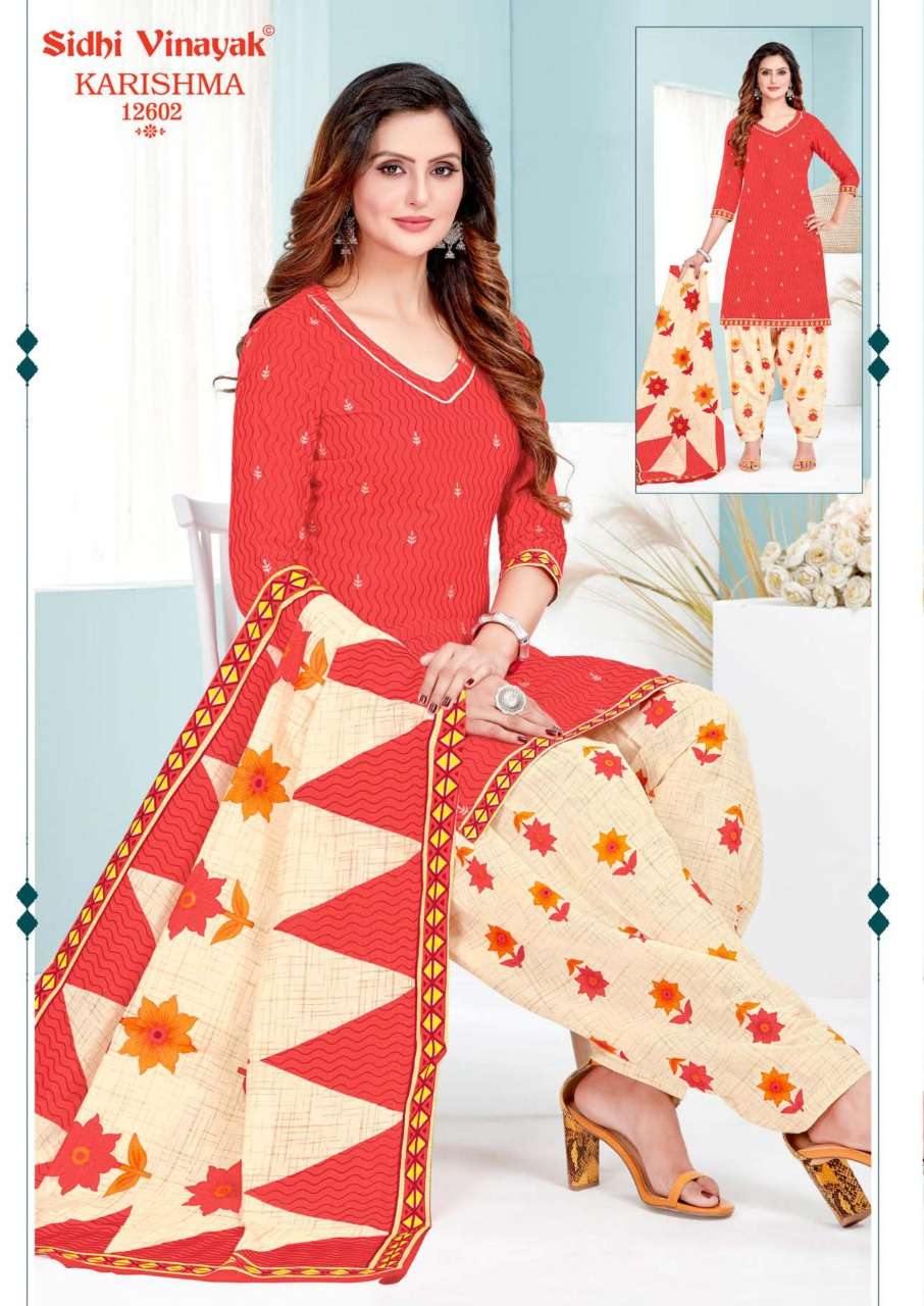 KARISHMA VOL-7 BY SIDHI VINAYAK 12401 TO 12412 SERIES INDIAN TRADITIONAL WEAR COLLECTION BEAUTIFUL STYLISH FANCY COLORFUL PARTY WEAR & OCCASIONAL WEAR PURE COTTON PRINT DRESSES AT WHOLESALE PRICE