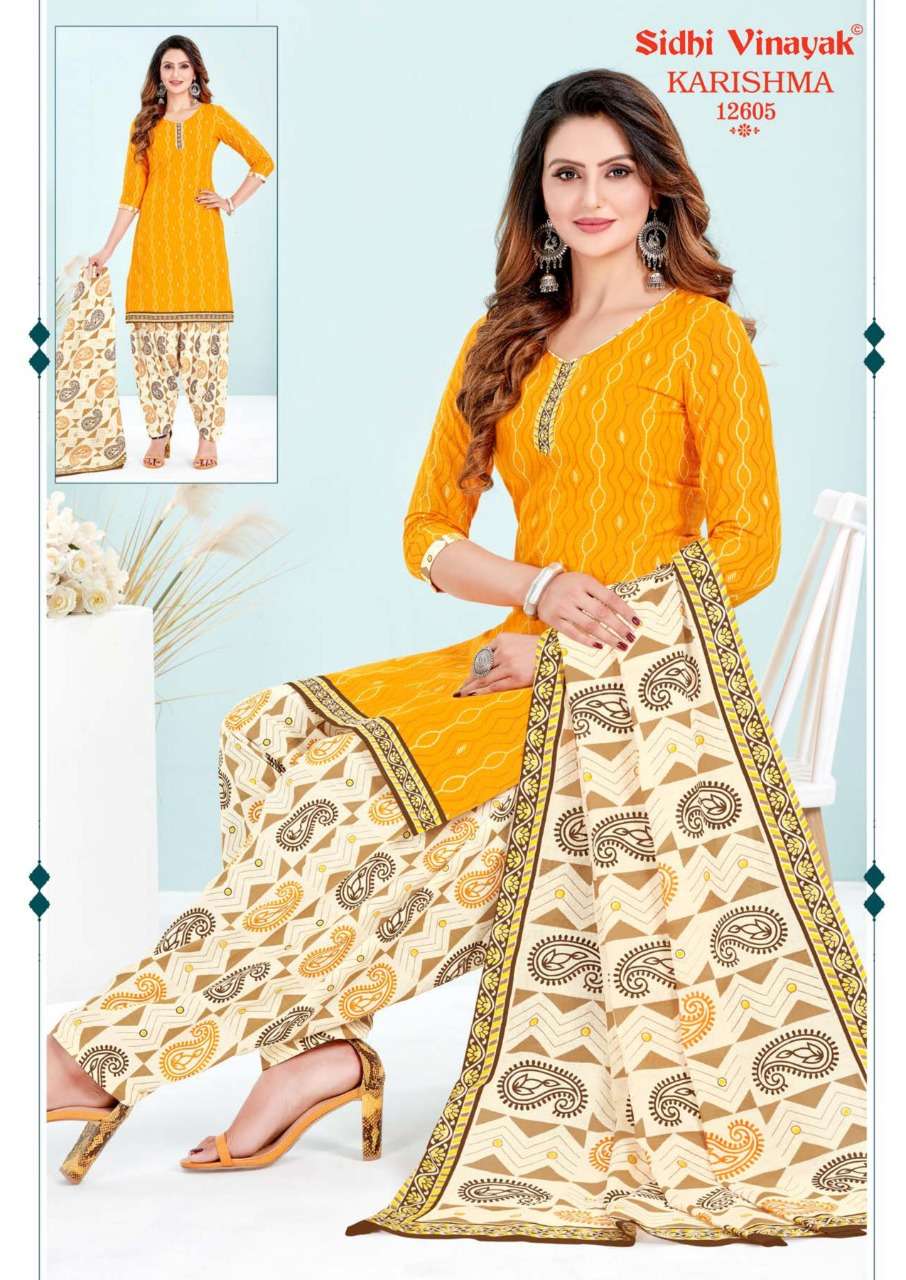 KARISHMA VOL-7 BY SIDHI VINAYAK 12401 TO 12412 SERIES INDIAN TRADITIONAL WEAR COLLECTION BEAUTIFUL STYLISH FANCY COLORFUL PARTY WEAR & OCCASIONAL WEAR PURE COTTON PRINT DRESSES AT WHOLESALE PRICE