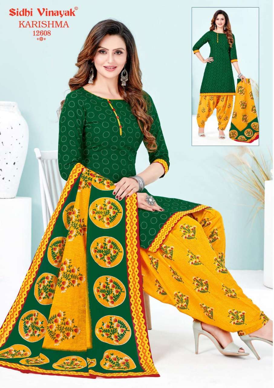 KARISHMA VOL-7 BY SIDHI VINAYAK 12401 TO 12412 SERIES INDIAN TRADITIONAL WEAR COLLECTION BEAUTIFUL STYLISH FANCY COLORFUL PARTY WEAR & OCCASIONAL WEAR PURE COTTON PRINT DRESSES AT WHOLESALE PRICE