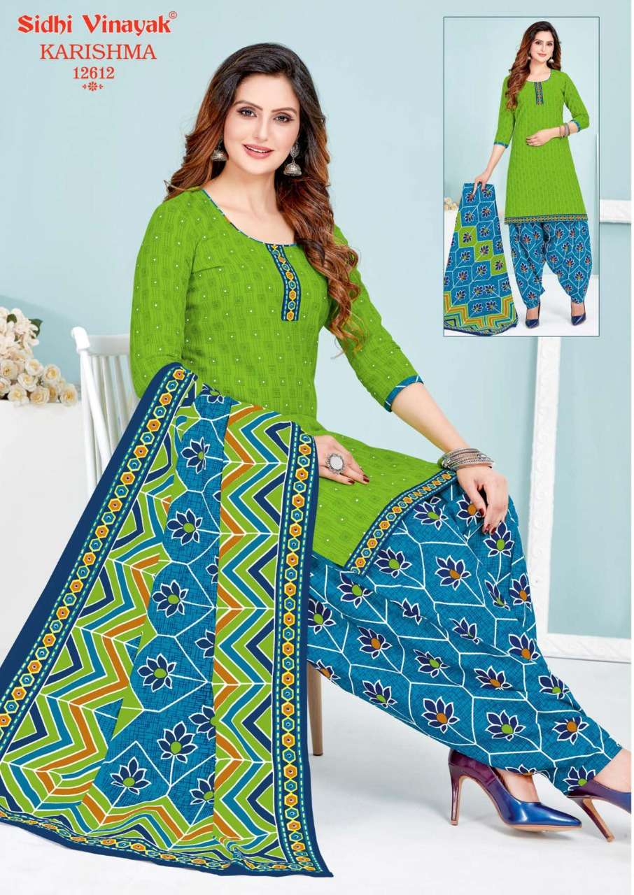 KARISHMA VOL-7 BY SIDHI VINAYAK 12401 TO 12412 SERIES INDIAN TRADITIONAL WEAR COLLECTION BEAUTIFUL STYLISH FANCY COLORFUL PARTY WEAR & OCCASIONAL WEAR PURE COTTON PRINT DRESSES AT WHOLESALE PRICE