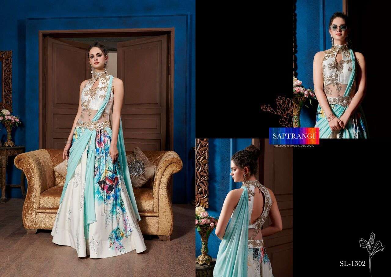 SAPTRANGI 1301 SERIES BY SAPTRANGI 1301 TO 1306 SERIES BEAUTIFUL STYLISH FANCY COLORFUL CASUAL WEAR & ETHNIC WEAR FANCY GOWNS AT WHOLESALE PRICE