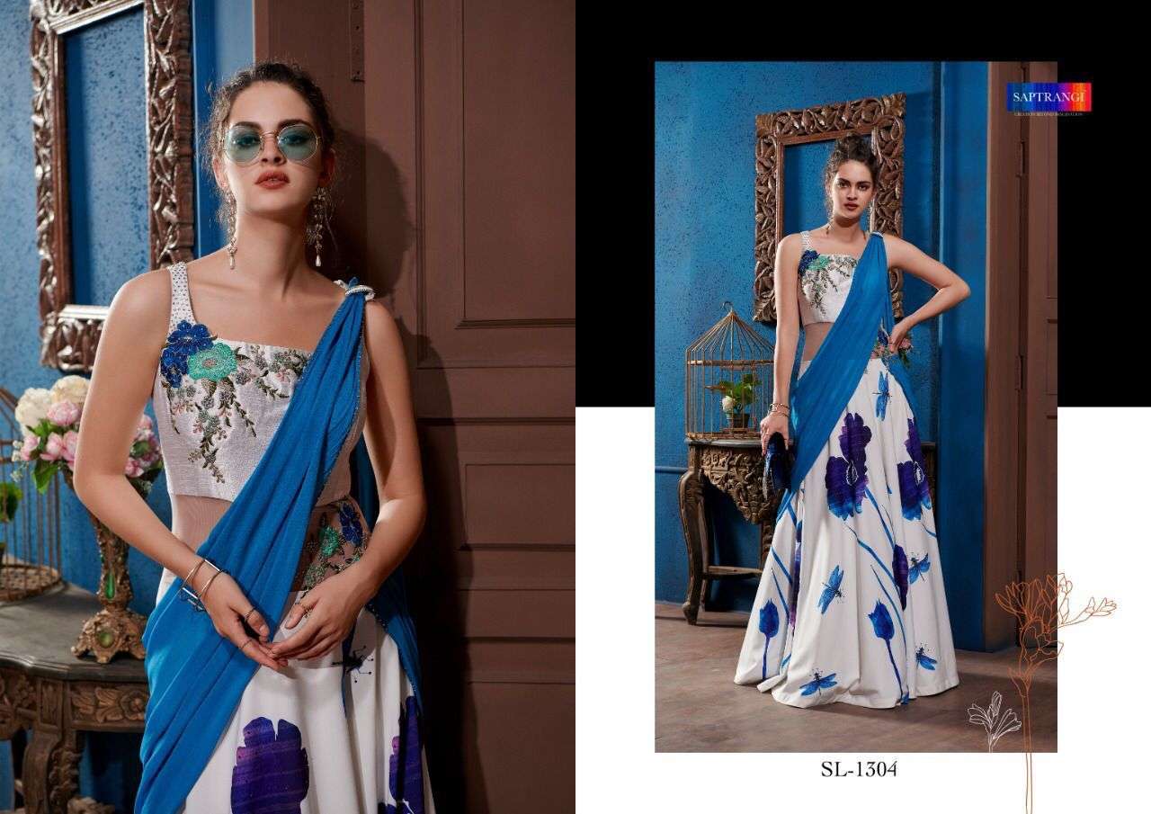 SAPTRANGI 1301 SERIES BY SAPTRANGI 1301 TO 1306 SERIES BEAUTIFUL STYLISH FANCY COLORFUL CASUAL WEAR & ETHNIC WEAR FANCY GOWNS AT WHOLESALE PRICE