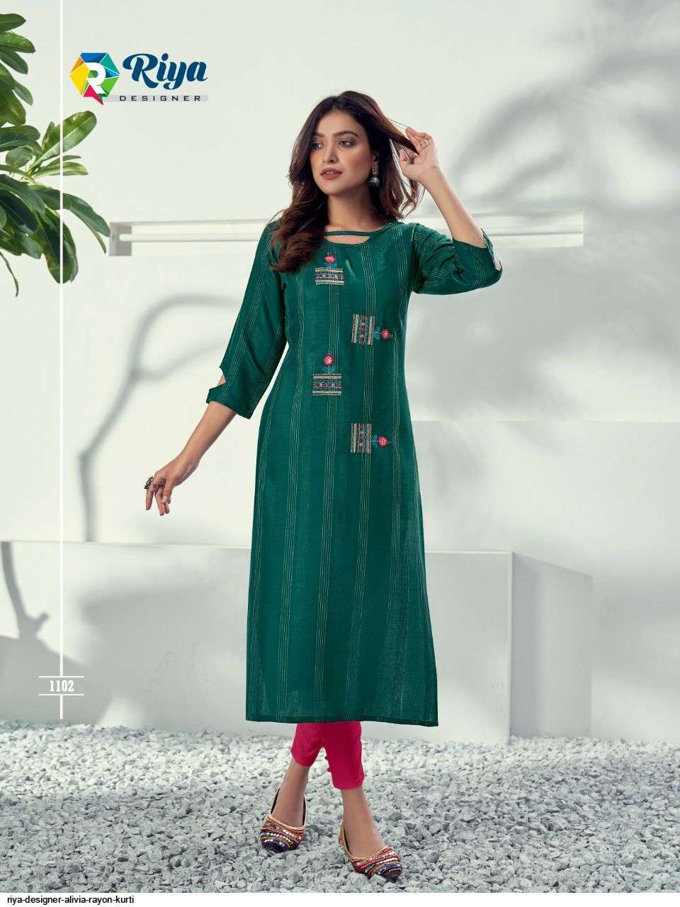 ALIVIA BY RIYA DESIGNER 1101 TO 1106 SERIES DESIGNER STYLISH FANCY COLORFUL BEAUTIFUL PARTY WEAR & ETHNIC WEAR COLLECTION RAYON EMBROIDERY KURTIS AT WHOLESALE PRICE