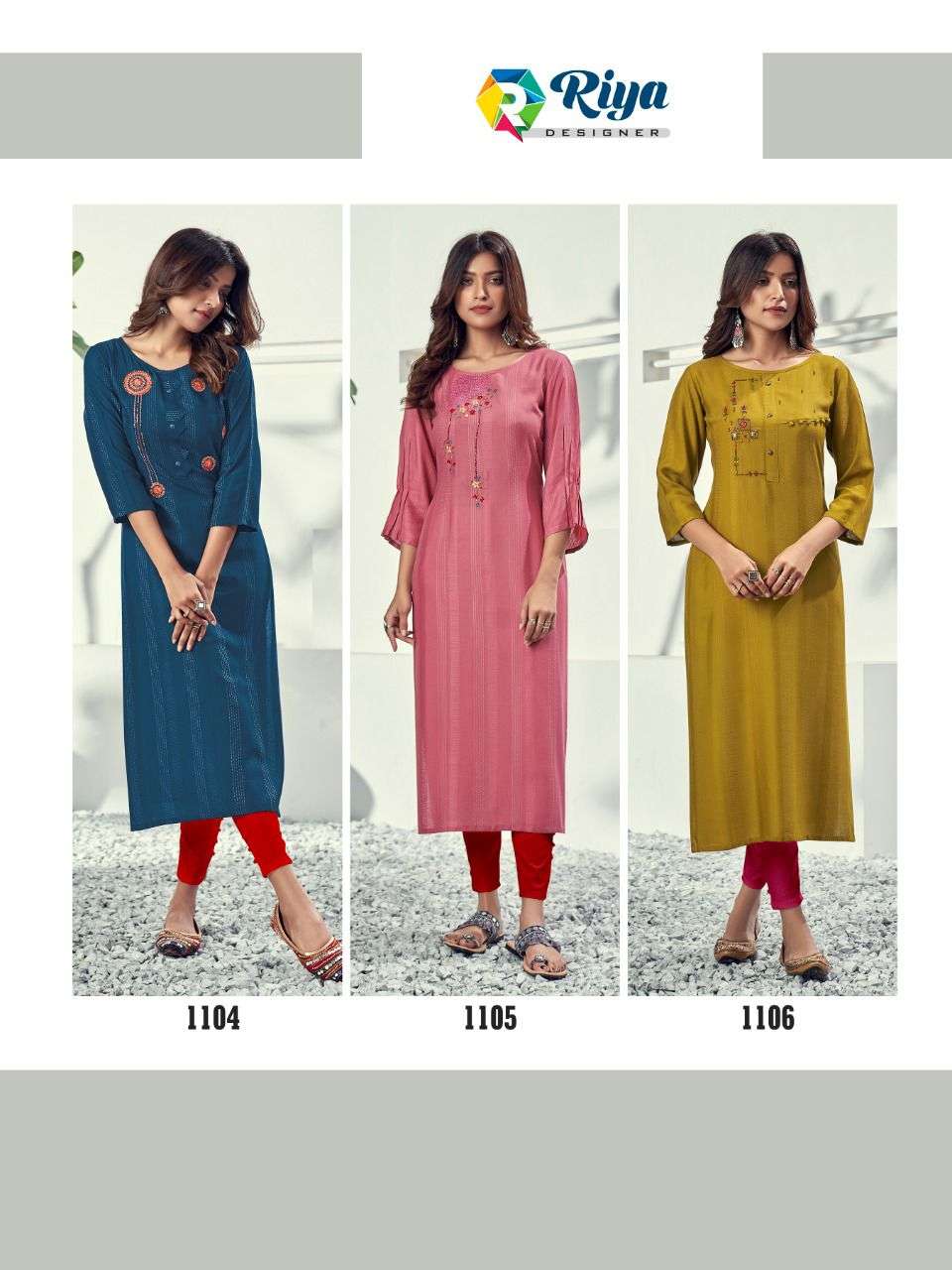 ALIVIA BY RIYA DESIGNER 1101 TO 1106 SERIES DESIGNER STYLISH FANCY COLORFUL BEAUTIFUL PARTY WEAR & ETHNIC WEAR COLLECTION RAYON EMBROIDERY KURTIS AT WHOLESALE PRICE