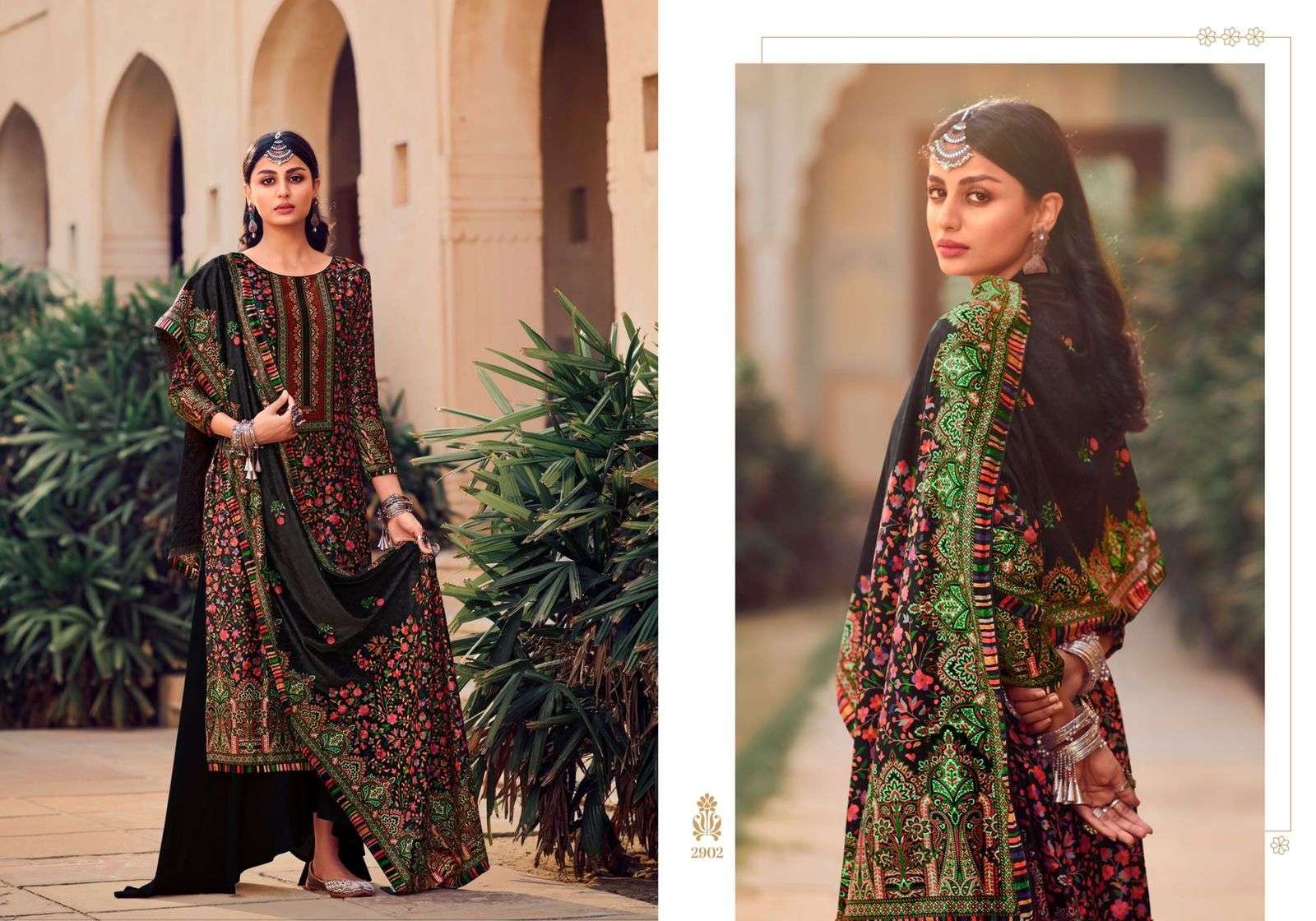 VELVET VOL-4 BY CHARMY 2901 TO 2908 SERIES BEAUTIFUL STYLISH SHARARA SUITS FANCY COLORFUL CASUAL WEAR & ETHNIC WEAR & READY TO WEAR VELVET DIGITAL PRINTED DRESSES AT WHOLESALE PRICE