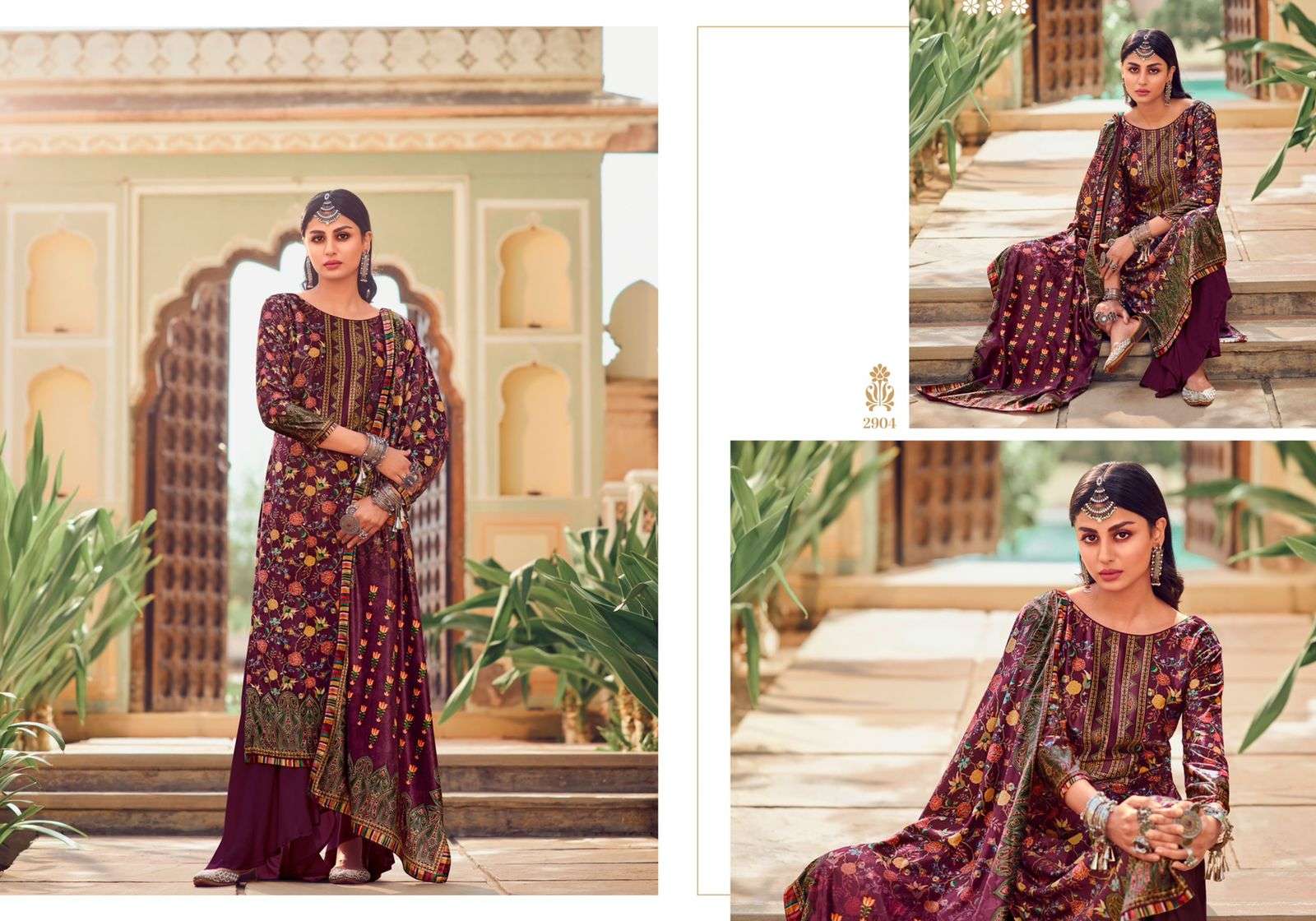 VELVET VOL-4 BY CHARMY 2901 TO 2908 SERIES BEAUTIFUL STYLISH SHARARA SUITS FANCY COLORFUL CASUAL WEAR & ETHNIC WEAR & READY TO WEAR VELVET DIGITAL PRINTED DRESSES AT WHOLESALE PRICE