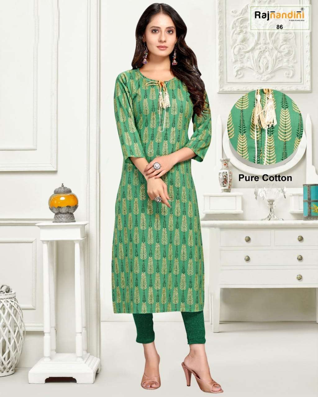 PRINT VOL-28 BY RAJNANDINI 83 TO 86 SERIES DESIGNER STYLISH FANCY COLORFUL BEAUTIFUL PARTY WEAR & ETHNIC WEAR COLLECTION PURE COTTON PRINT KURTIS AT WHOLESALE PRICE