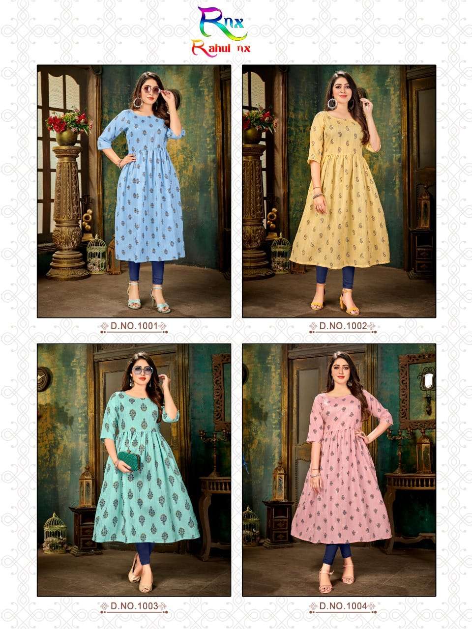 Maggi By Rahul Nx 1001 To 1004 Series Designer Stylish Fancy Colorful Beautiful Party Wear & Ethnic Wear Collection Handloom Cotton Kurtis At Wholesale Price