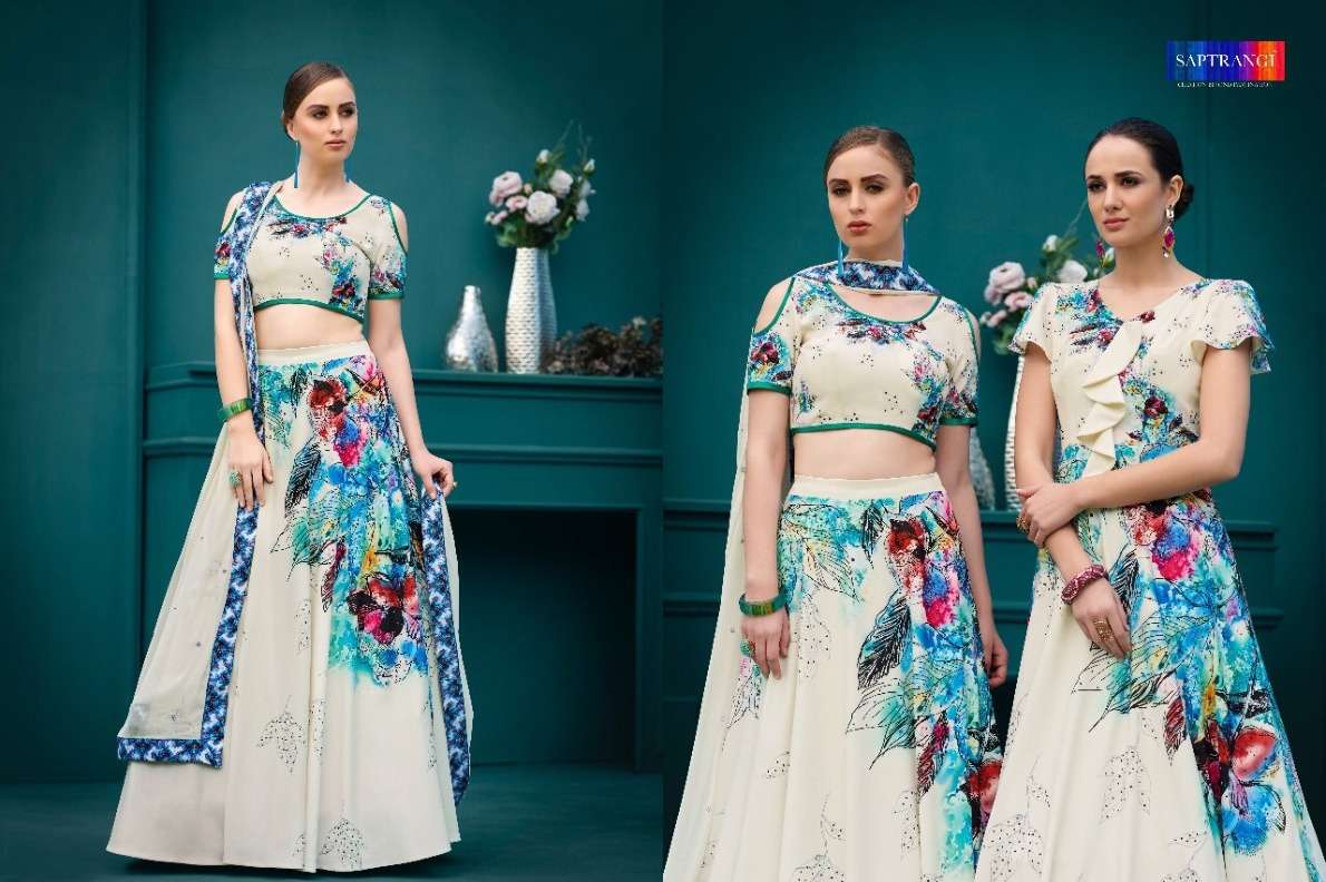 SAPTRANGI SL-601 SERIES BY SAPTRANGI SL-601 TO SL-607 SERIES BEAUTIFUL STYLISH FANCY COLORFUL CASUAL WEAR & ETHNIC WEAR PURE NATURAL SILK GOWNS AT WHOLESALE PRICE