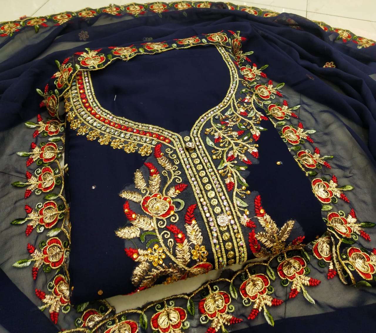 TUFAN BY FASHID WHOLESALE 01 TO 04 SERIES BEAUTIFUL SUITS COLORFUL STYLISH FANCY CASUAL WEAR & ETHNIC WEAR FAUX GEORGETTE DRESSES AT WHOLESALE PRICE