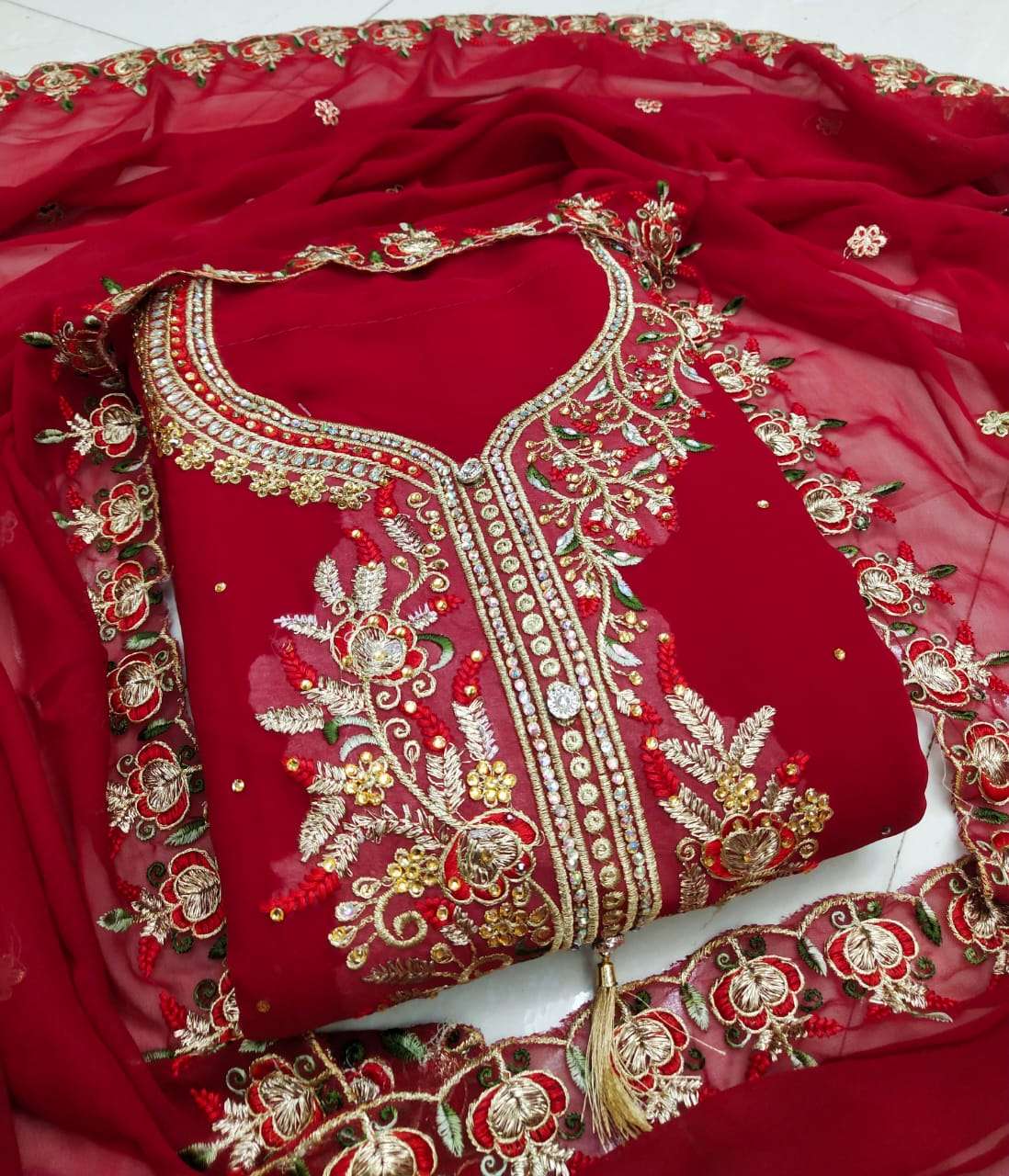 TUFAN BY FASHID WHOLESALE 01 TO 04 SERIES BEAUTIFUL SUITS COLORFUL STYLISH FANCY CASUAL WEAR & ETHNIC WEAR FAUX GEORGETTE DRESSES AT WHOLESALE PRICE