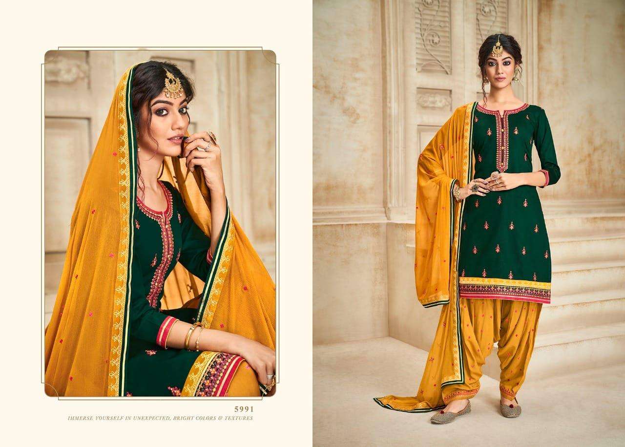PATIALA HOUSE VOL-86 BY KESSI FABRICS 5991 TO 5998 SERIES BEAUTIFUL SUITS COLORFUL STYLISH FANCY CASUAL WEAR & ETHNIC WEAR JAM SILK WORK DRESSES AT WHOLESALE PRICE