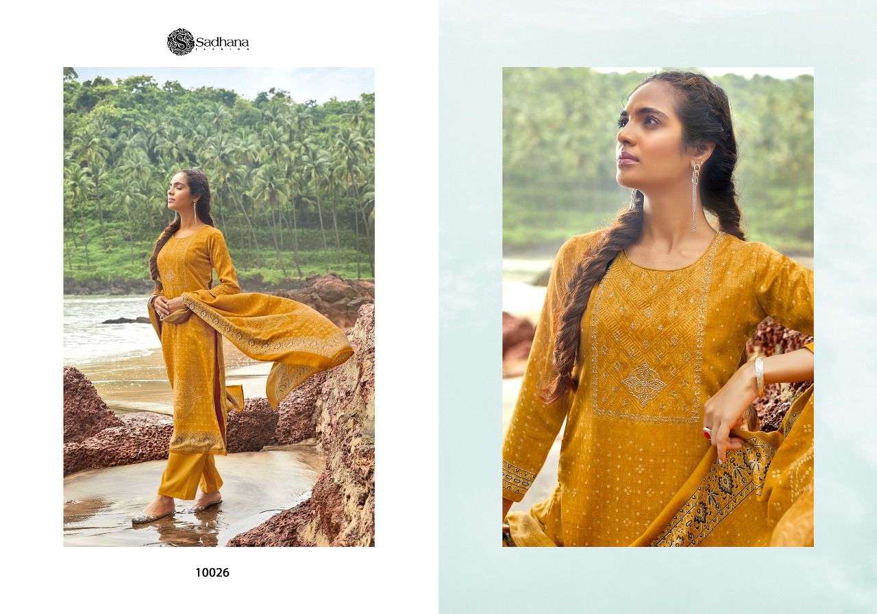 ZOHEEN BY SADHANA FASHION 10021 TO 10030 SERIES INDIAN TRADITIONAL WEAR COLLECTION BEAUTIFUL STYLISH FANCY COLORFUL PARTY WEAR & OCCASIONAL WEAR PURE PASHMIAN DIGITAL PRINT DRESSES AT WHOLESALE PRICE