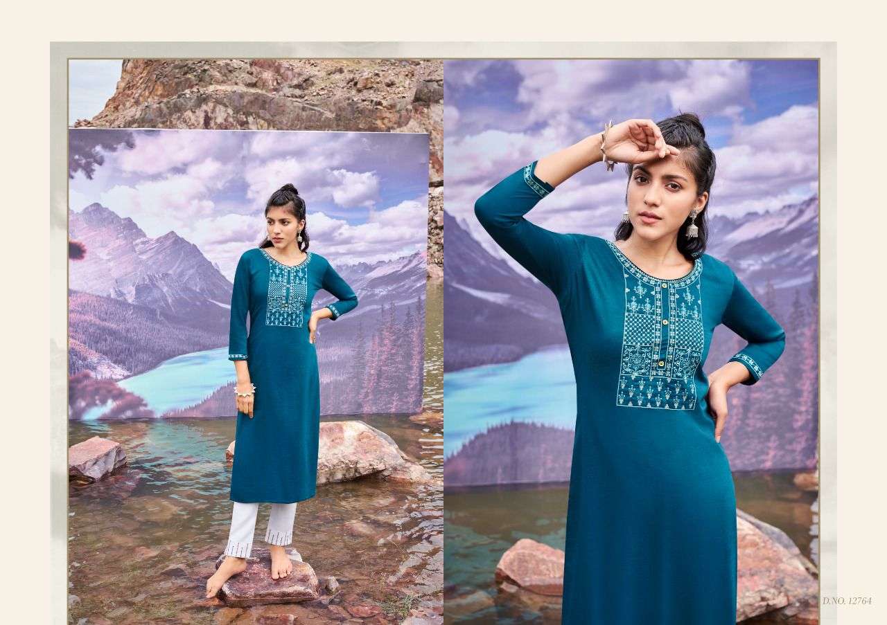 KITES VOL-3 BY KIVI 12763 TO 12770 SERIES DESIGNER STYLISH FANCY COLORFUL BEAUTIFUL PARTY WEAR & ETHNIC WEAR COLLECTION SILK EMBROIDERY KURTIS AT WHOLESALE PRICE