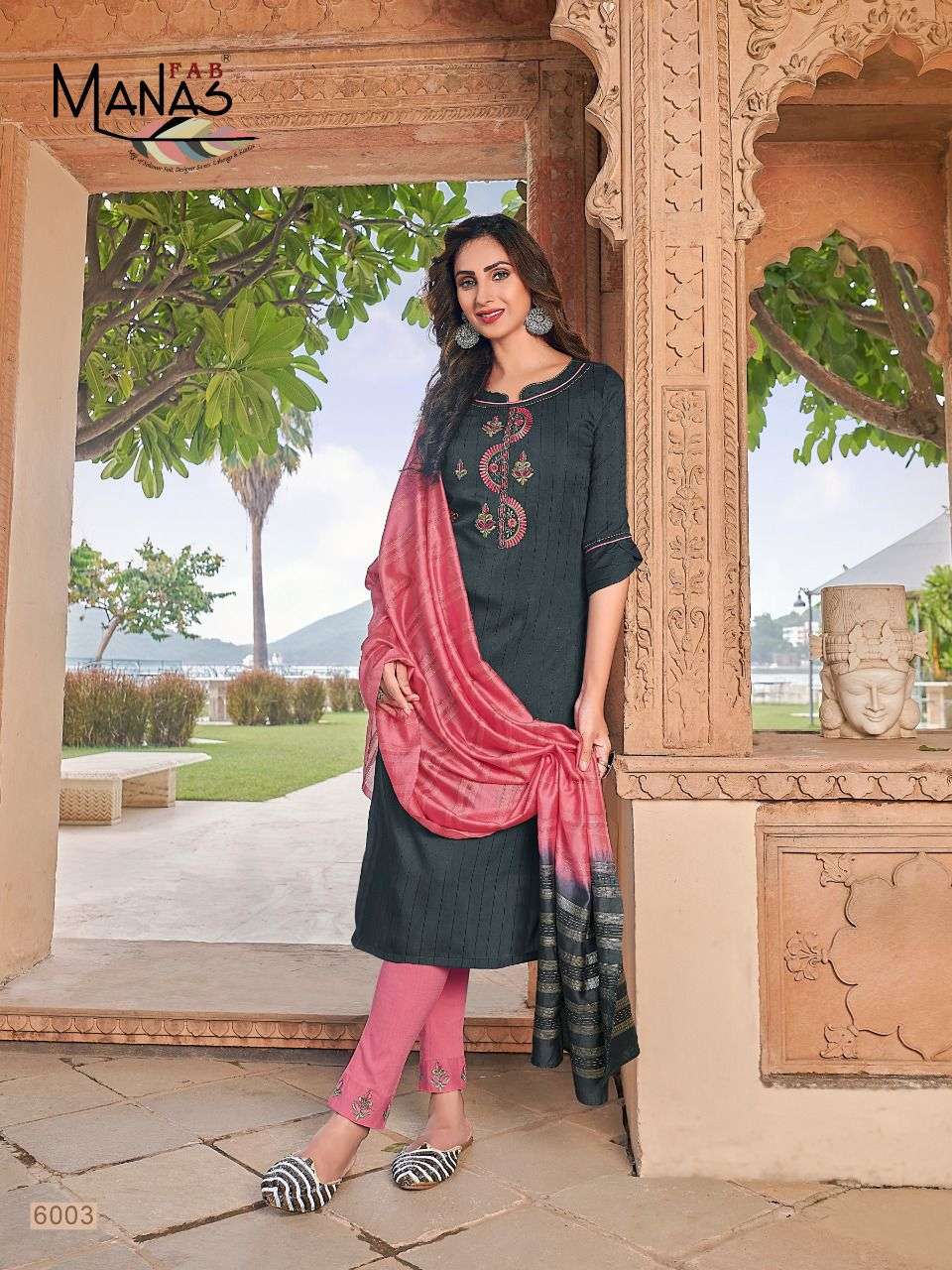 ARINA BY MANAS FAB 6001 TO 6006 SERIES BEAUTIFUL SUITS COLORFUL STYLISH FANCY CASUAL WEAR & ETHNIC WEAR FANCY WEAVING DRESSES AT WHOLESALE PRICE