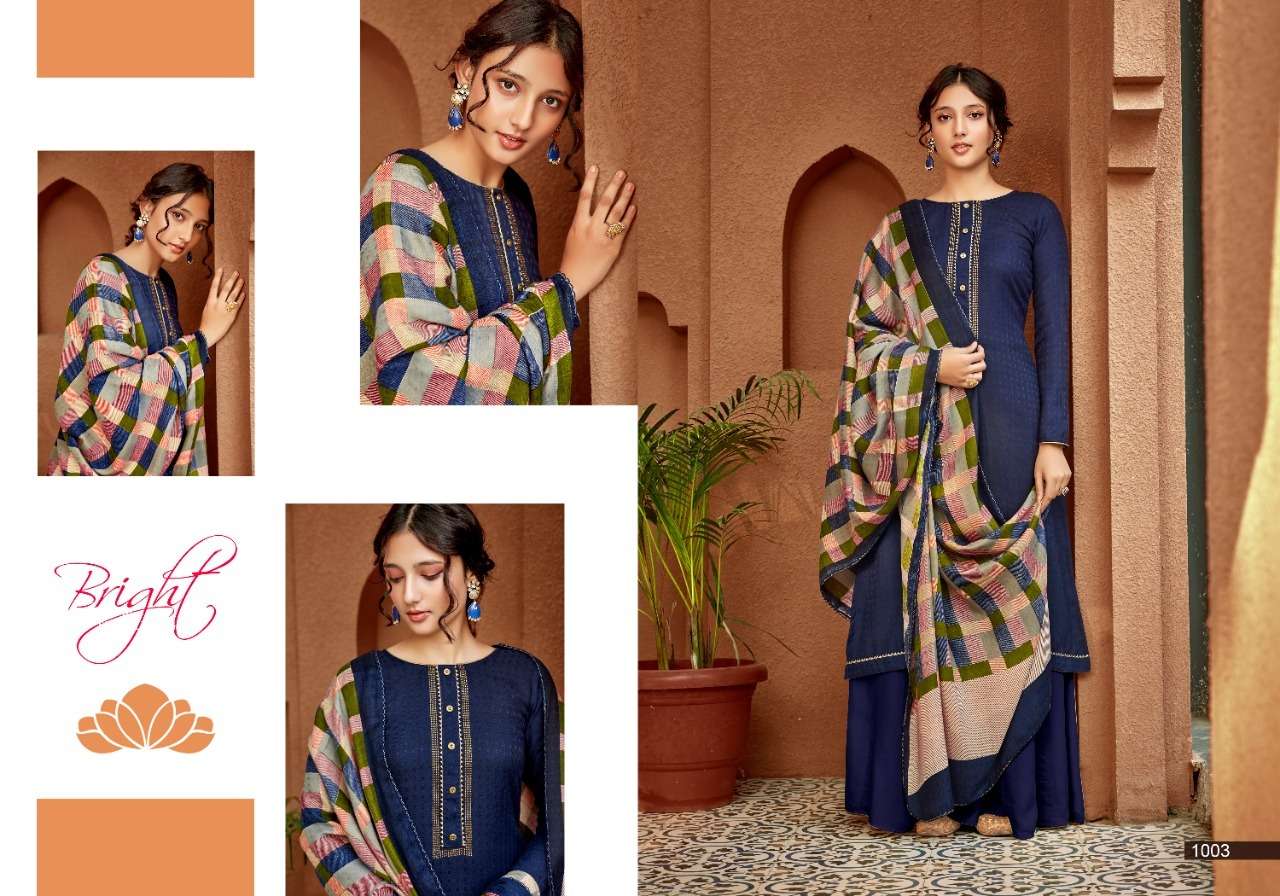 NAYARA BY SWEETY FASHION 1001 TO 1008 SERIES BEAUTIFUL STYLISH SHARARA SUITS FANCY COLORFUL CASUAL WEAR & ETHNIC WEAR & READY TO WEAR PASHMINA WITH WORK DRESSES AT WHOLESALE PRICE