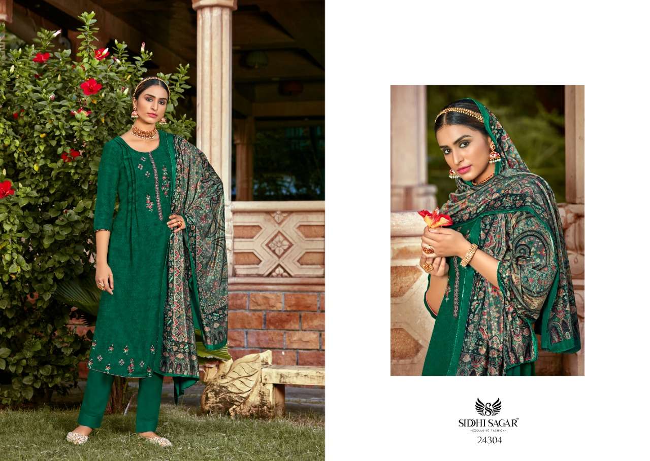 MAKHMAL KANI BY SIDDHI SAGAR 24301 TO 24306 SERIES BEAUTIFUL SUITS COLORFUL STYLISH FANCY CASUAL WEAR & ETHNIC WEAR PURE PASHMINA PRINT WITH EMBROIDERED DRESSES AT WHOLESALE PRICE