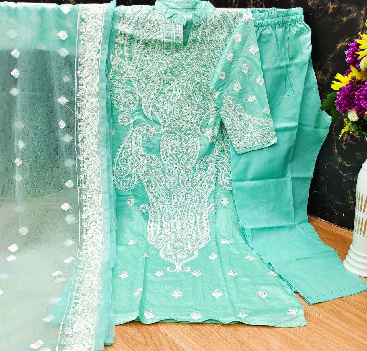 MOHTAAZ BY GUL BAHAR 101 TO 104 SERIES PAKISTANI SUITS BEAUTIFUL FANCY COLORFUL STYLISH PARTY WEAR & OCCASIONAL WEAR HEAVY JAM COTTON EMBROIDERED DRESSES AT WHOLESALE PRICE