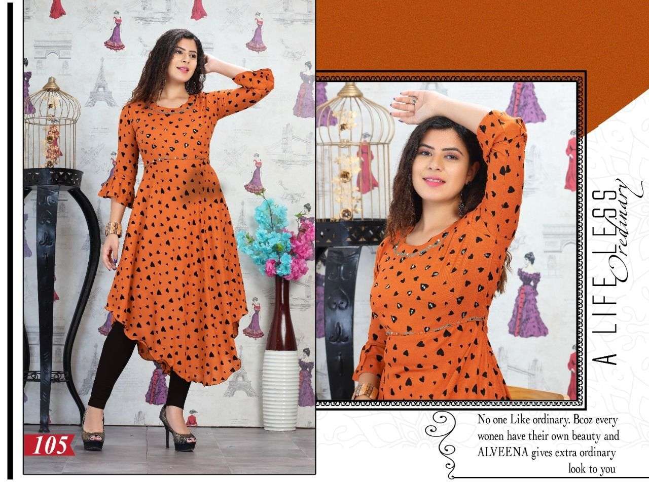 SHARAVYA BY TRENDY 101 TO 106 SERIES DESIGNER STYLISH FANCY COLORFUL BEAUTIFUL PARTY WEAR & ETHNIC WEAR COLLECTION RAYON PRINT WITH WORK KURTIS AT WHOLESALE PRICE