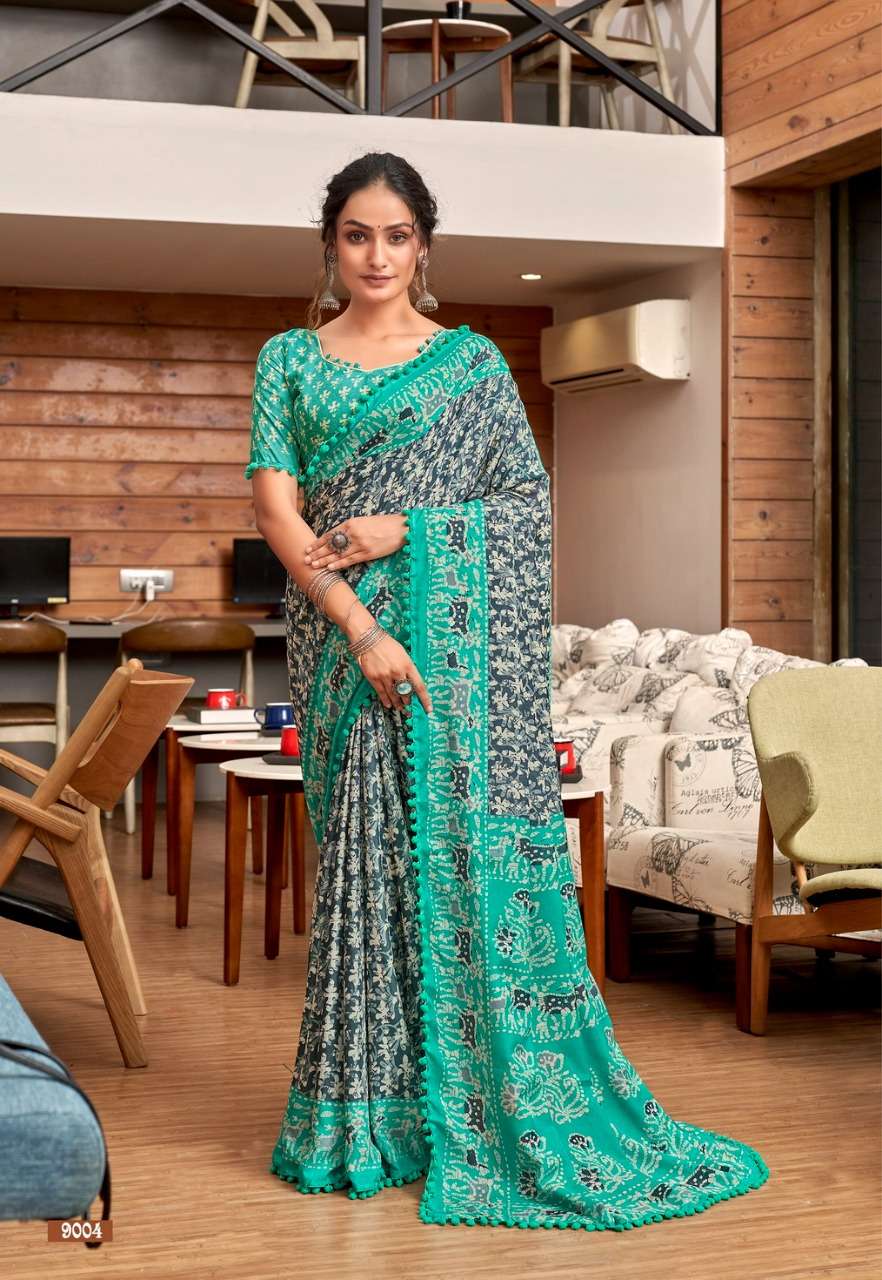 JAIPURI COTTON VOL-1 BY SIDDHANT WEAVES 9001 TO 9012 SERIES INDIAN TRADITIONAL WEAR COLLECTION BEAUTIFUL STYLISH FANCY COLORFUL PARTY WEAR & OCCASIONAL WEAR SOFT COTTON SAREES AT WHOLESALE PRICE