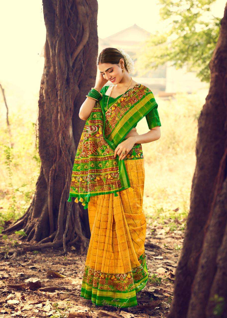 WEAVES PRAYAGRAJ VOL-2 BY SIDDHANT WEAVES 34013 TO 34024 SERIES INDIAN TRADITIONAL WEAR COLLECTION BEAUTIFUL STYLISH FANCY COLORFUL PARTY WEAR & OCCASIONAL WEAR PURE LINEN SAREES AT WHOLESALE PRICE