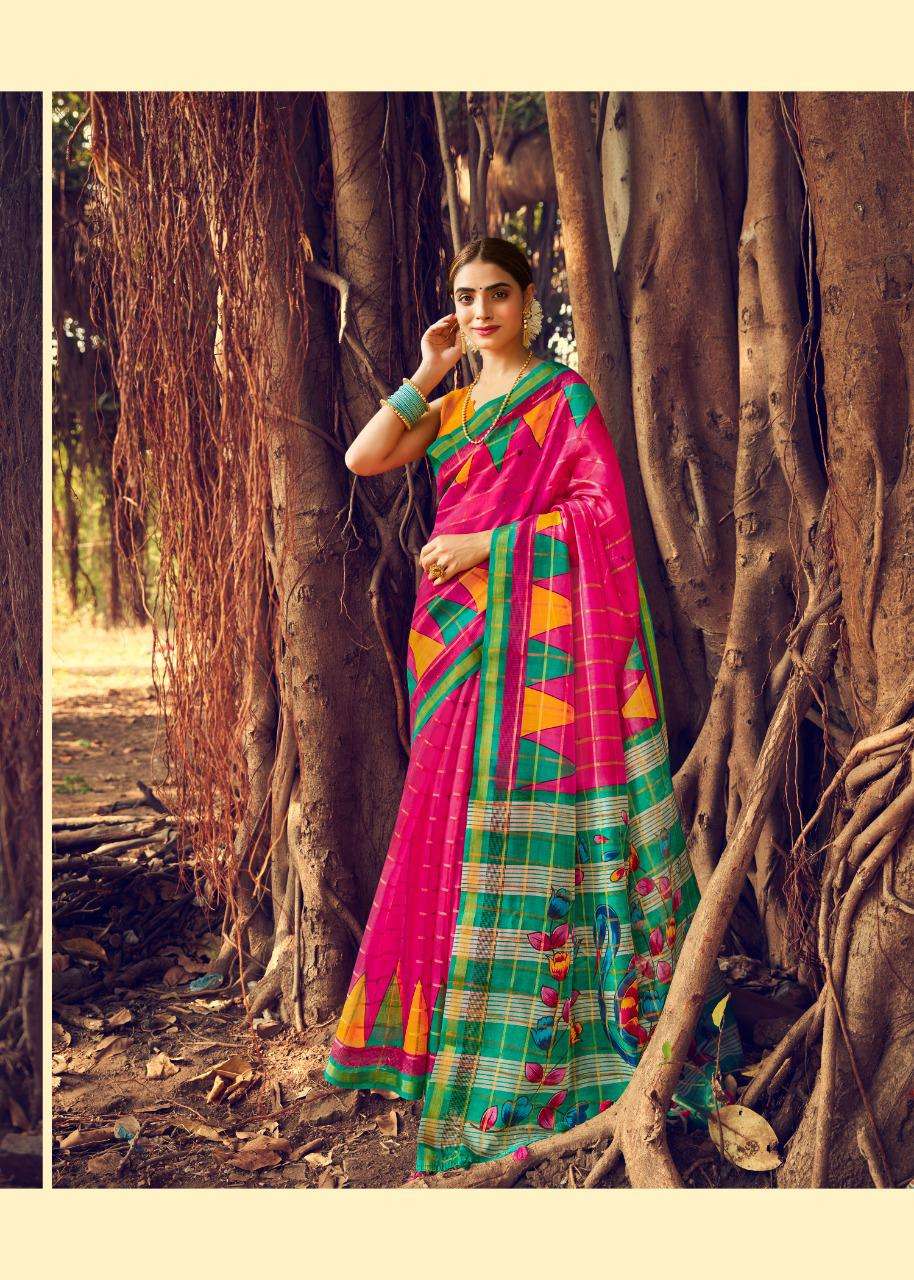 WEAVES PRAYAGRAJ VOL-2 BY SIDDHANT WEAVES 34013 TO 34024 SERIES INDIAN TRADITIONAL WEAR COLLECTION BEAUTIFUL STYLISH FANCY COLORFUL PARTY WEAR & OCCASIONAL WEAR PURE LINEN SAREES AT WHOLESALE PRICE