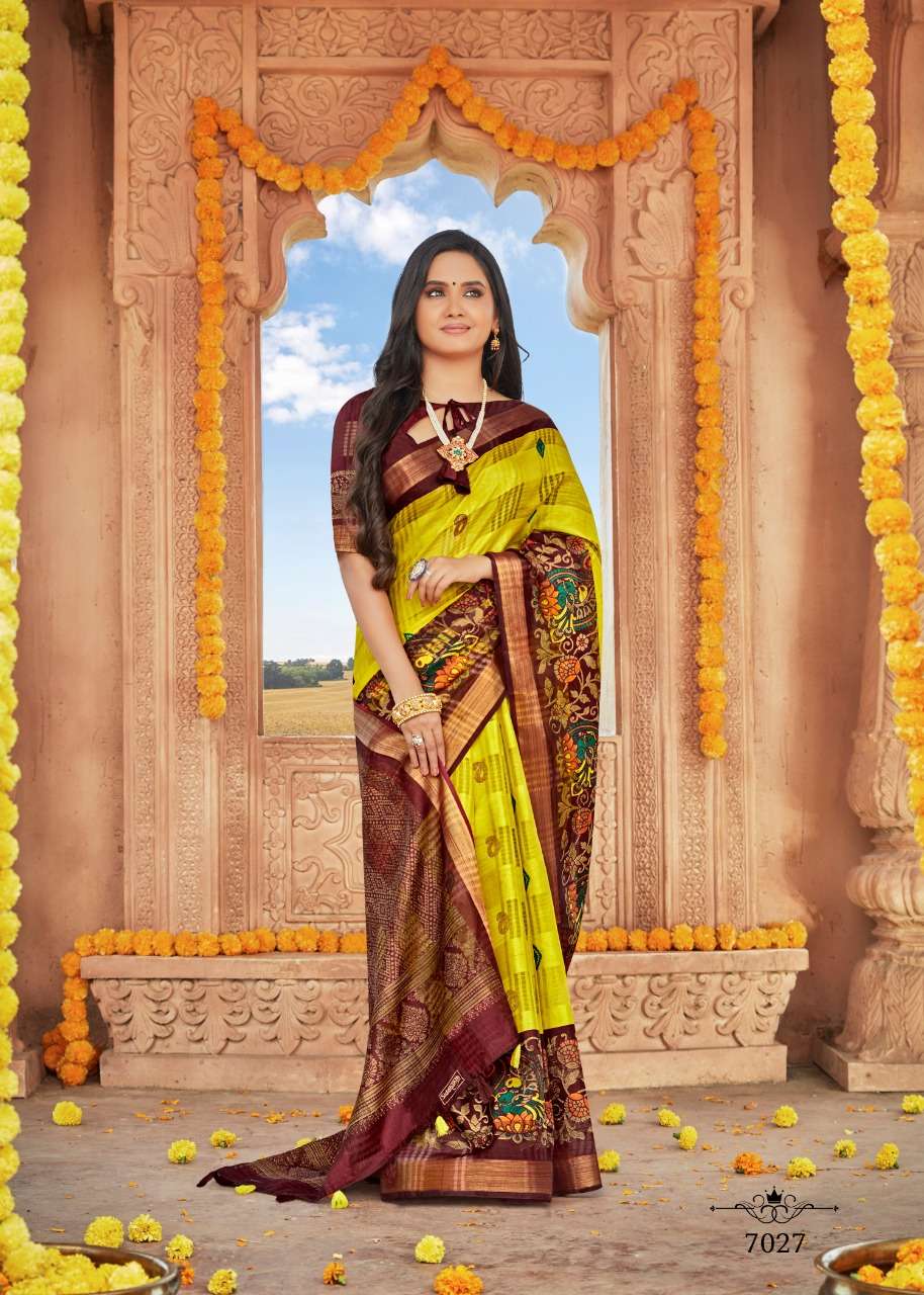 ALYA MANASA BY MYRA INDIAN TRADITIONAL WEAR COLLECTION BEAUTIFUL STYLISH FANCY COLORFUL PARTY WEAR & OCCASIONAL WEAR SILK SAREES AT WHOLESALE PRICE