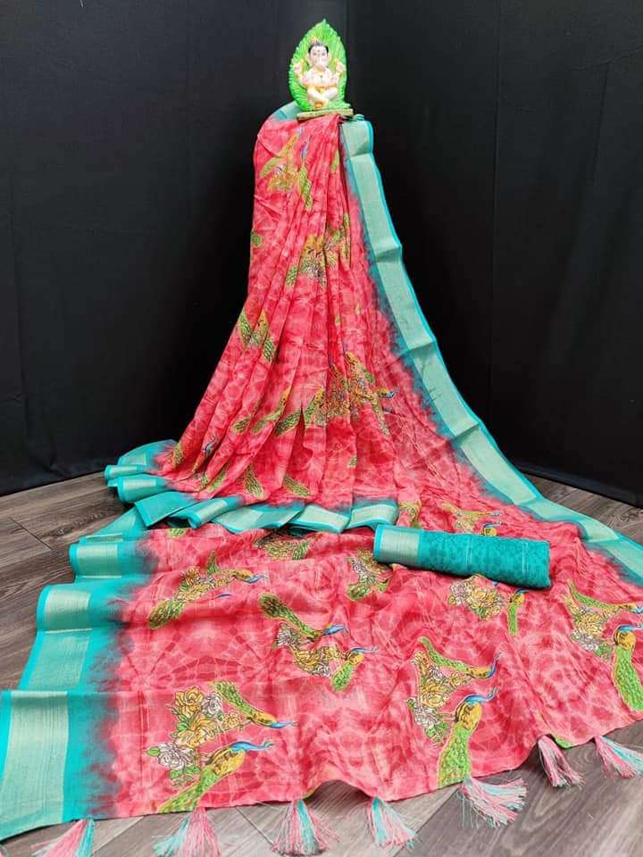 PURE LINEN BY MYRA FASHION 01 TO 06 SERIES INDIAN TRADITIONAL WEAR COLLECTION BEAUTIFUL STYLISH FANCY COLORFUL PARTY WEAR & OCCASIONAL WEAR LINEN COTTON SAREES AT WHOLESALE PRICE