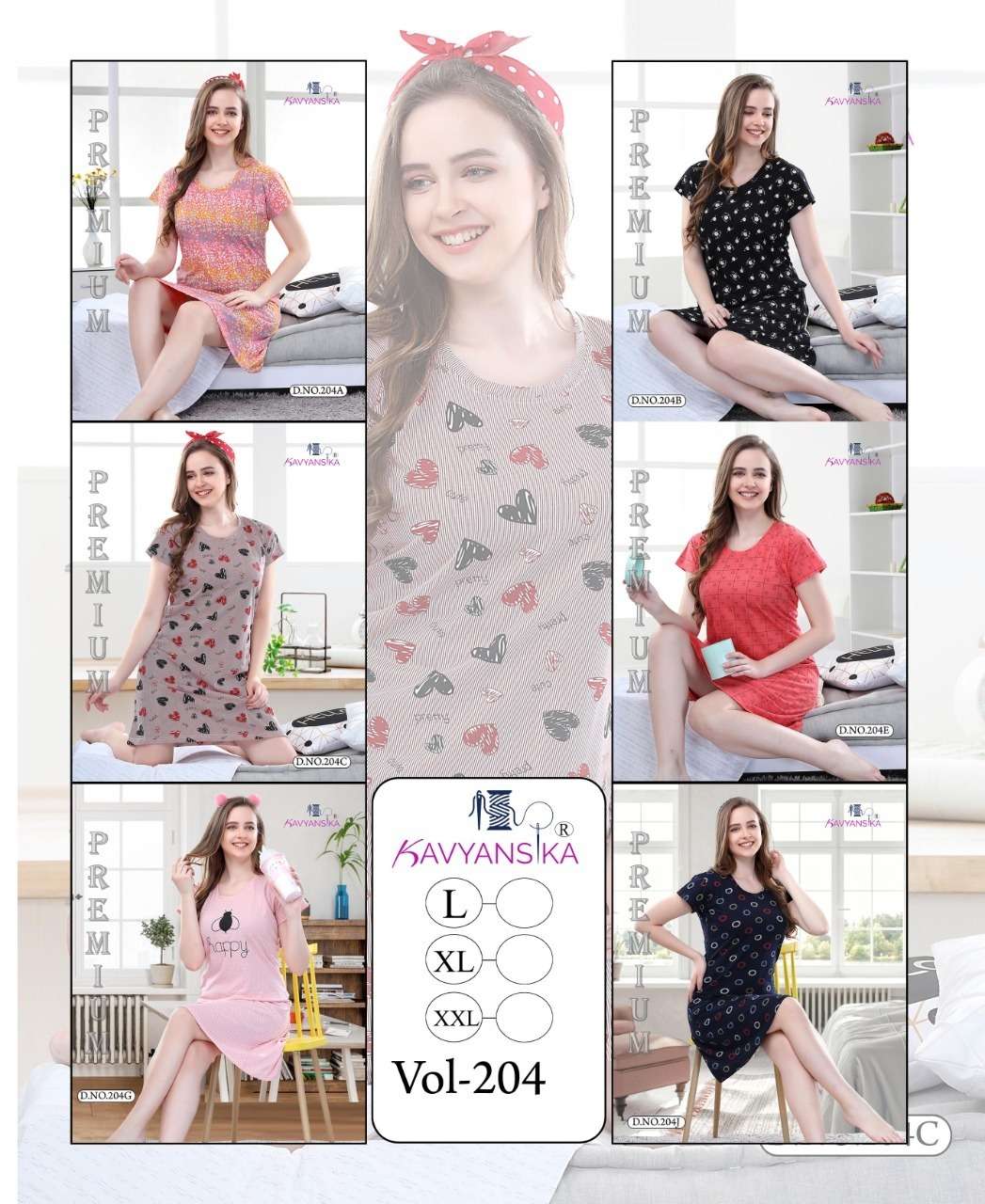 KAVYANSHIKA VOL-204 BY KAVYANSHIKA BEAUTIFUL STYLISH FANCY COLORFUL CASUAL WEAR & ETHNIC WEAR COTTON HOSIERY TOPS AT WHOLESALE PRICE