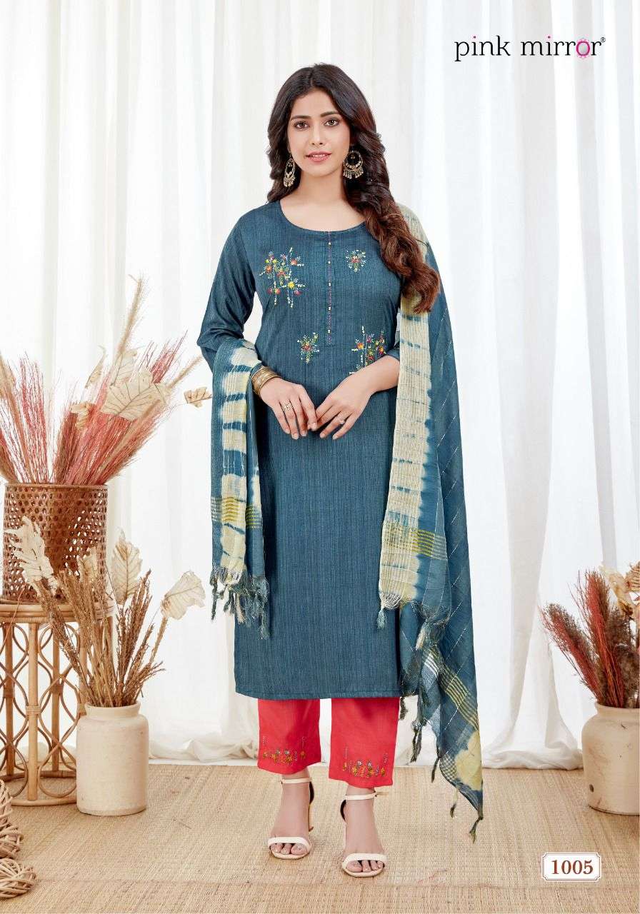 SPARK BY PINK MIRROR 1001 TO 1006 SERIES DESIGNER SUITS BEAUTIFUL STYLISH FANCY COLORFUL PARTY WEAR & ETHNIC WEAR VISCOSE EMBROIDERED DRESSES AT WHOLESALE PRICE
