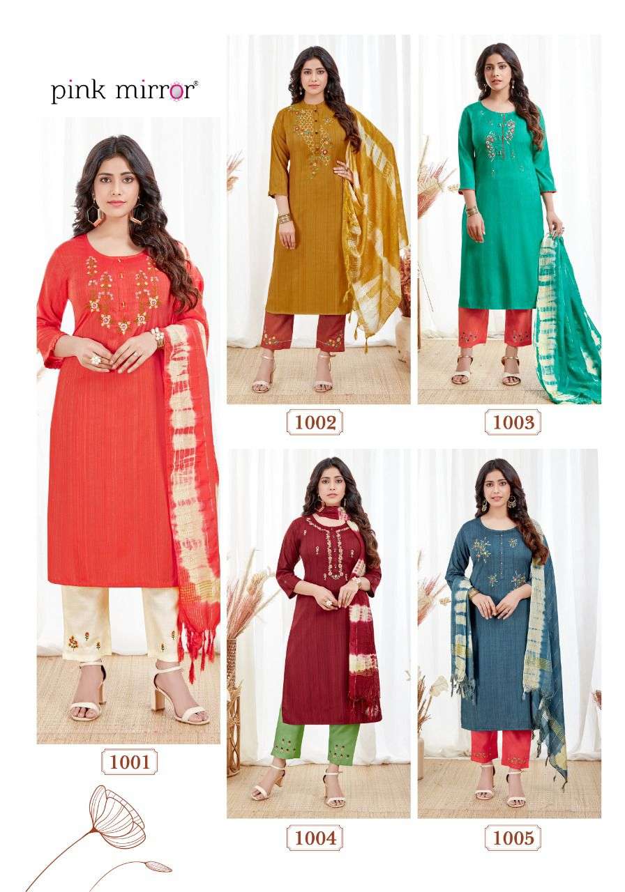 SPARK BY PINK MIRROR 1001 TO 1006 SERIES DESIGNER SUITS BEAUTIFUL STYLISH FANCY COLORFUL PARTY WEAR & ETHNIC WEAR VISCOSE EMBROIDERED DRESSES AT WHOLESALE PRICE