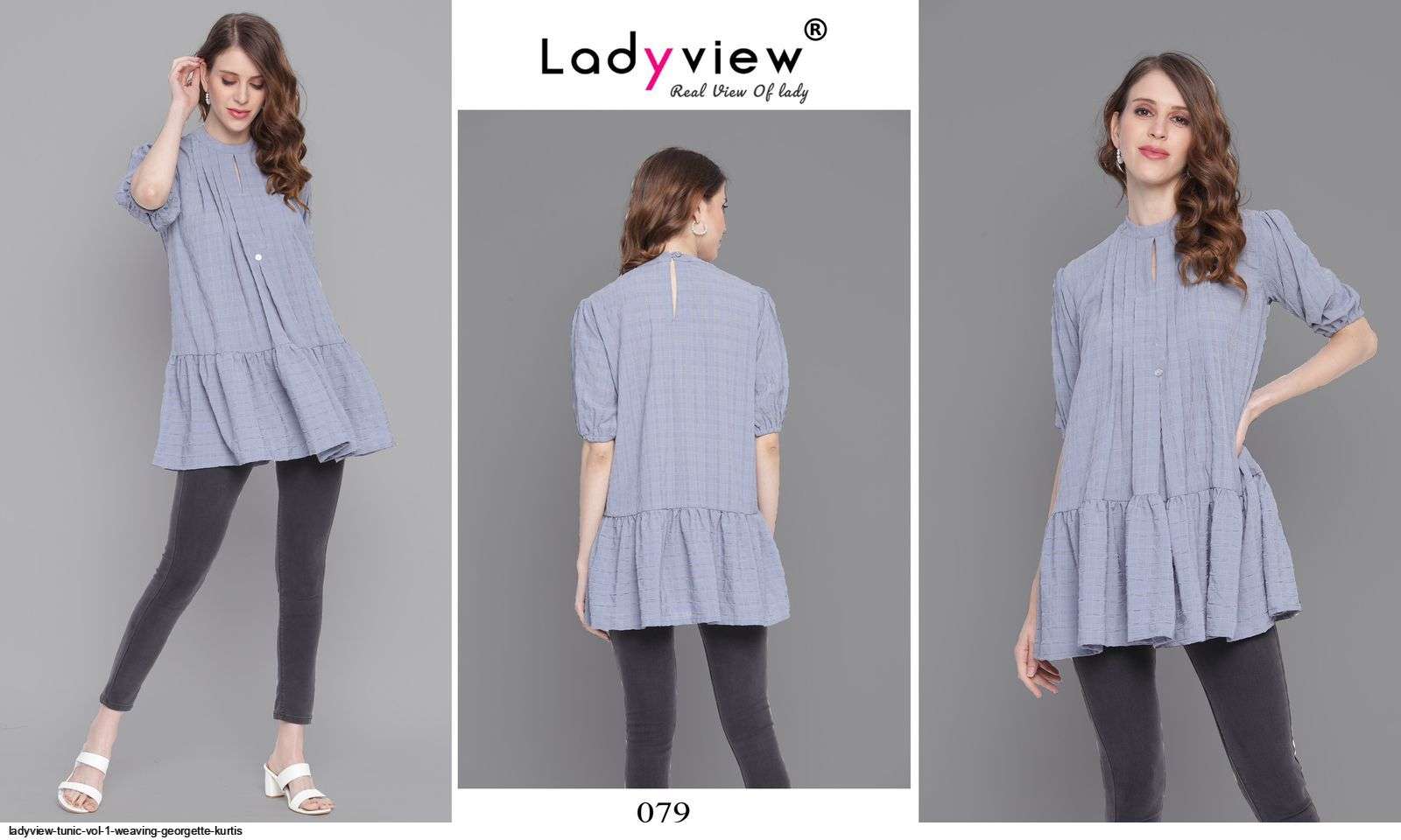TUNIC VOL-1 BY LADY VIEW BEAUTIFUL STYLISH FANCY COLORFUL CASUAL WEAR & ETHNIC WEAR & READY TO WEAR PREMIUM GEORGETTE TOPS AT WHOLESALE PRICE