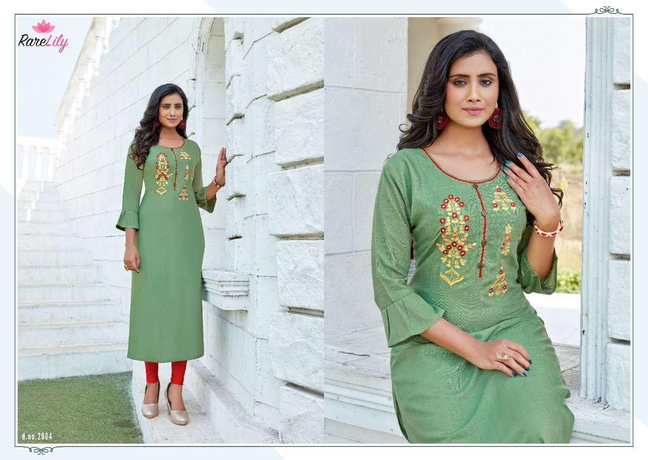 NETFLIX BY RARE LILY 2001 TO 2009 SERIES DESIGNER STYLISH FANCY COLORFUL BEAUTIFUL PARTY WEAR & ETHNIC WEAR COLLECTION RAYON WITH WORK KURTIS AT WHOLESALE PRICE