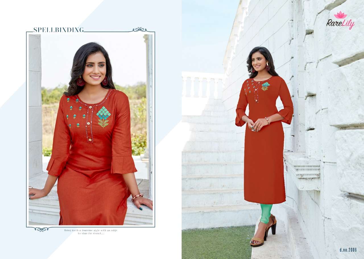 NETFLIX BY RARE LILY 2001 TO 2009 SERIES DESIGNER STYLISH FANCY COLORFUL BEAUTIFUL PARTY WEAR & ETHNIC WEAR COLLECTION RAYON WITH WORK KURTIS AT WHOLESALE PRICE