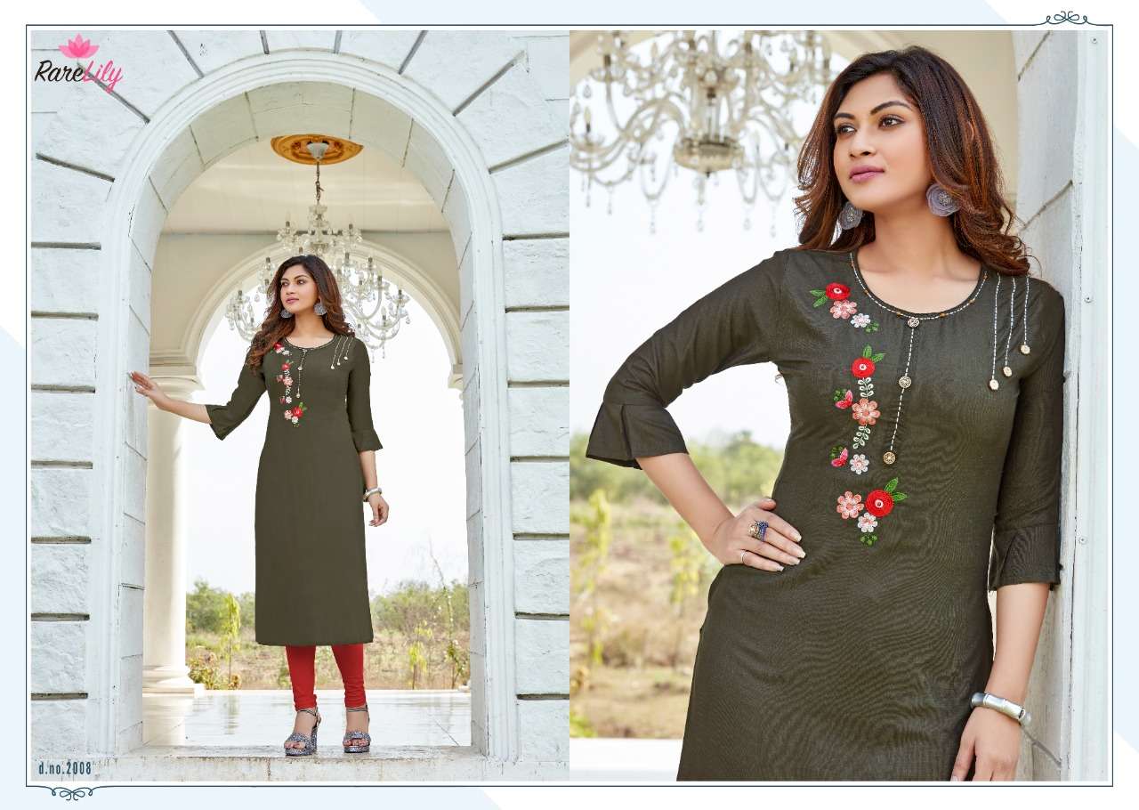NETFLIX BY RARE LILY 2001 TO 2009 SERIES DESIGNER STYLISH FANCY COLORFUL BEAUTIFUL PARTY WEAR & ETHNIC WEAR COLLECTION RAYON WITH WORK KURTIS AT WHOLESALE PRICE