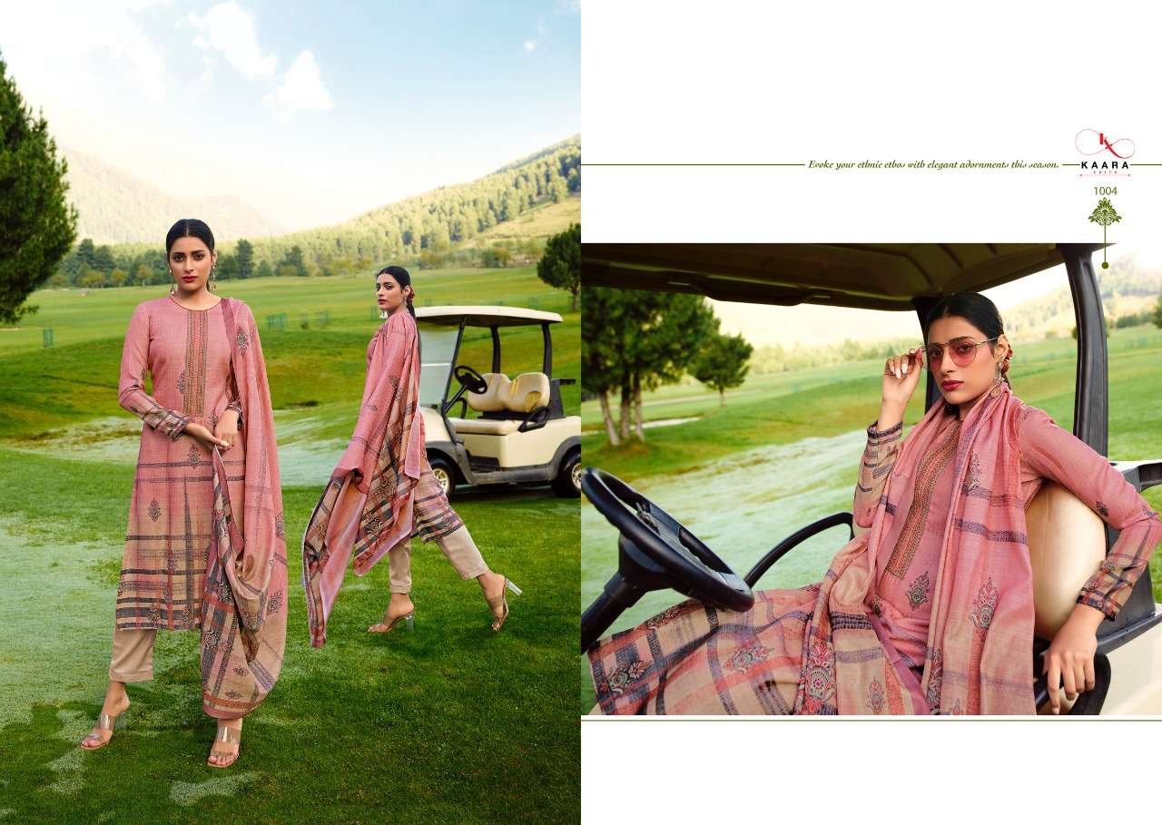 GULKAND BY KAARA SUITS 1001 TO 1008 SERIES BEAUTIFUL SUITS COLORFUL STYLISH FANCY CASUAL WEAR & ETHNIC WEAR PASHMINA PRINT DRESSES AT WHOLESALE PRICE