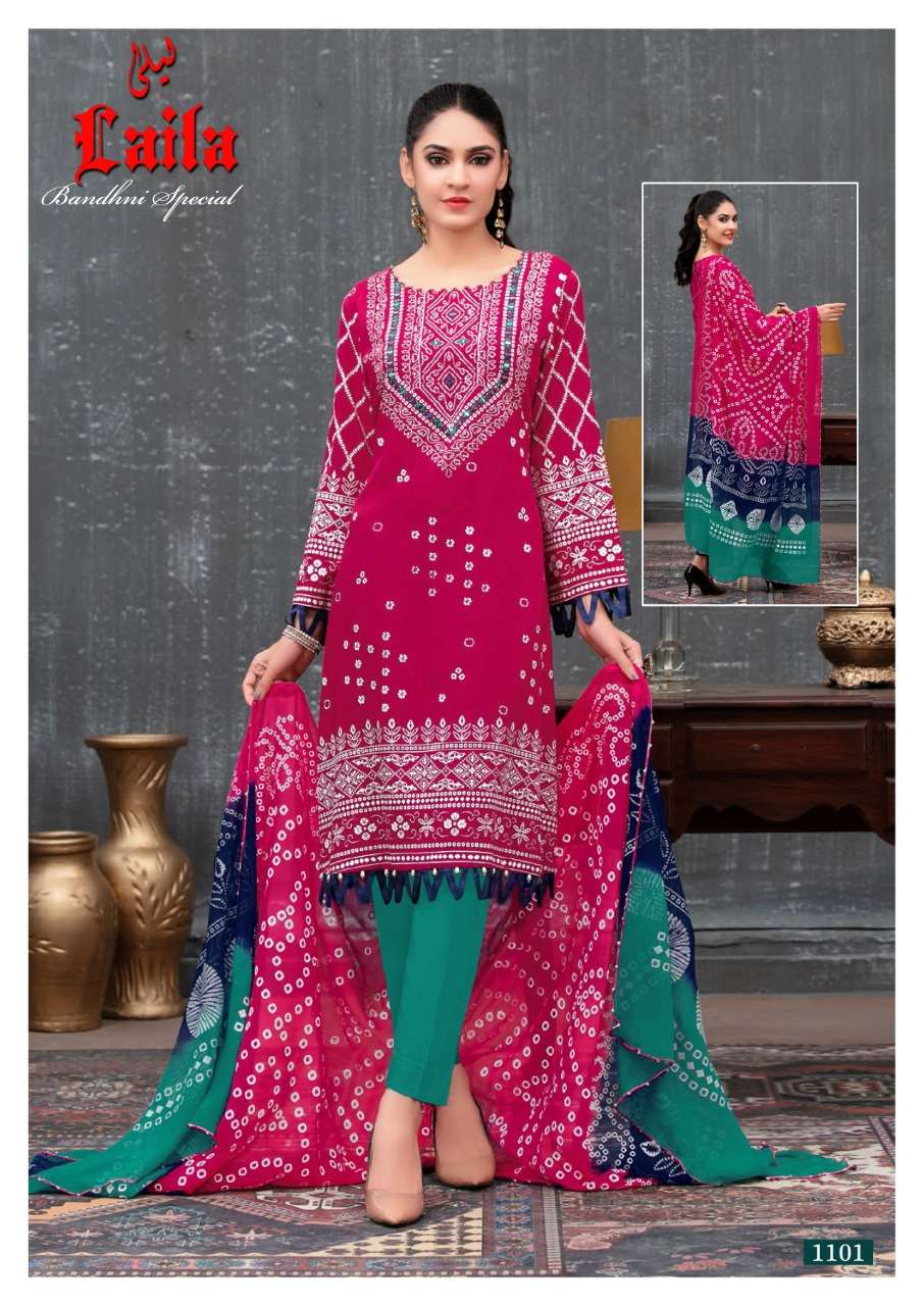 LAILA BY JALIYAN TEX 1101 TO 1108 SERIES BEAUTIFUL STYLISH SUITS FANCY COLORFUL CASUAL WEAR & ETHNIC WEAR & READY TO WEAR HEAVY COTTON PRINTED DRESSES AT WHOLESALE PRICE