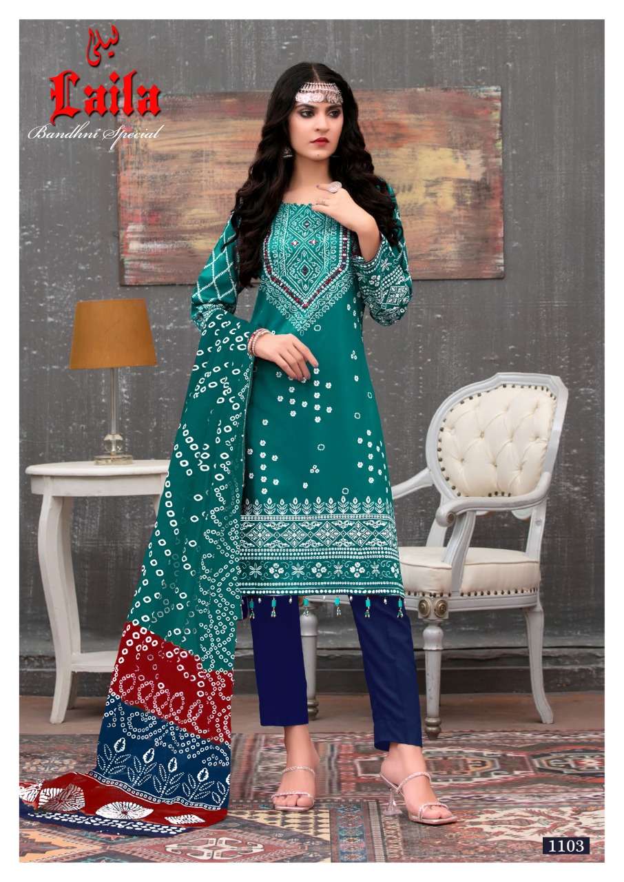 LAILA BY JALIYAN TEX 1101 TO 1108 SERIES BEAUTIFUL STYLISH SUITS FANCY COLORFUL CASUAL WEAR & ETHNIC WEAR & READY TO WEAR HEAVY COTTON PRINTED DRESSES AT WHOLESALE PRICE