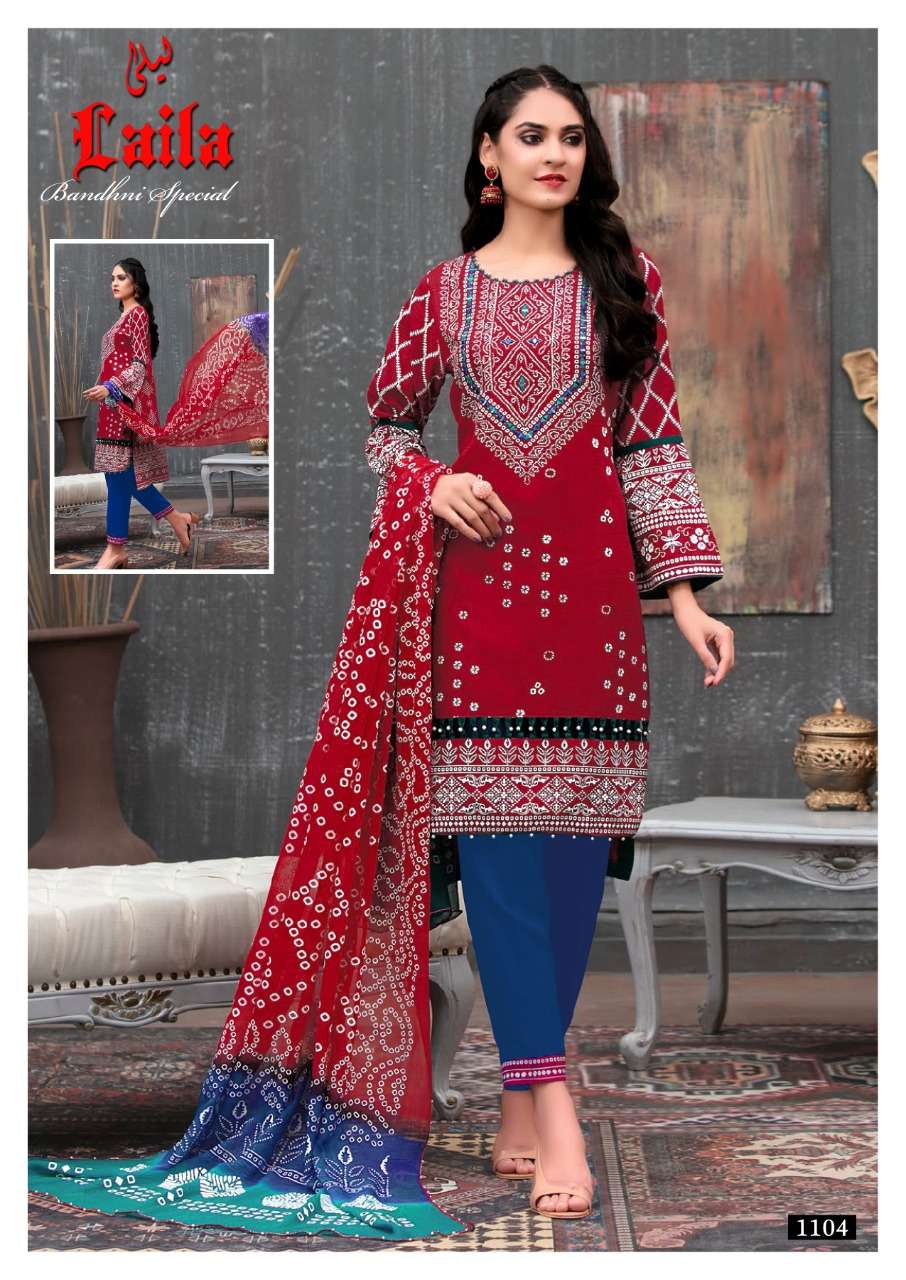 LAILA BY JALIYAN TEX 1101 TO 1108 SERIES BEAUTIFUL STYLISH SUITS FANCY COLORFUL CASUAL WEAR & ETHNIC WEAR & READY TO WEAR HEAVY COTTON PRINTED DRESSES AT WHOLESALE PRICE