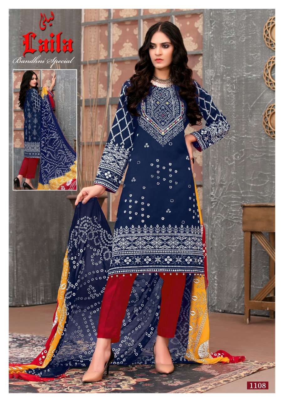 LAILA BY JALIYAN TEX 1101 TO 1108 SERIES BEAUTIFUL STYLISH SUITS FANCY COLORFUL CASUAL WEAR & ETHNIC WEAR & READY TO WEAR HEAVY COTTON PRINTED DRESSES AT WHOLESALE PRICE