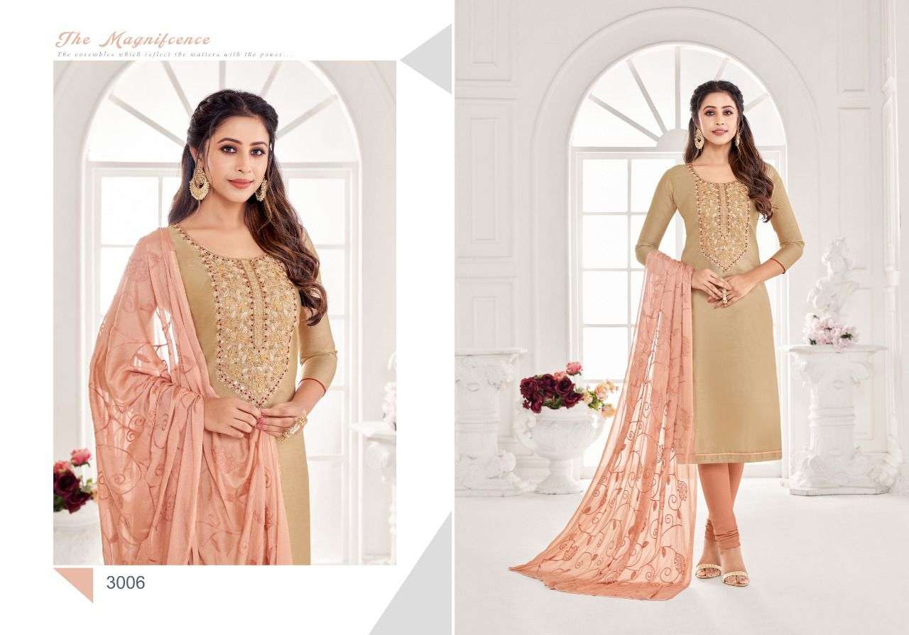 MAGIC SPECIAL VOL-3 BY SHAGUN 3001 TO 3008 SERIES BEAUTIFUL STYLISH SHARARA SUITS FANCY COLORFUL CASUAL WEAR & ETHNIC WEAR & READY TO WEAR MIX DRESSES AT WHOLESALE PRICE