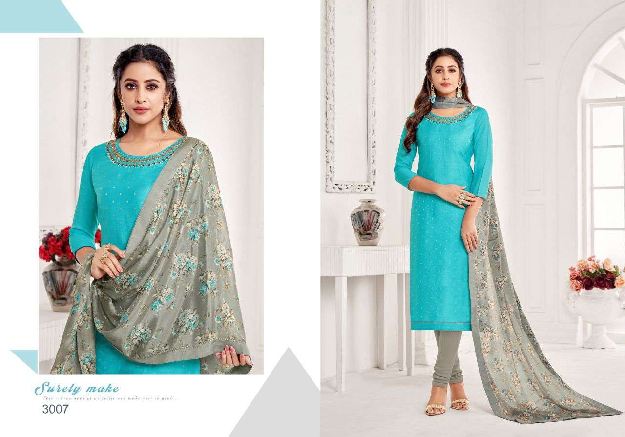 MAGIC SPECIAL VOL-3 BY SHAGUN 3001 TO 3008 SERIES BEAUTIFUL STYLISH SHARARA SUITS FANCY COLORFUL CASUAL WEAR & ETHNIC WEAR & READY TO WEAR MIX DRESSES AT WHOLESALE PRICE