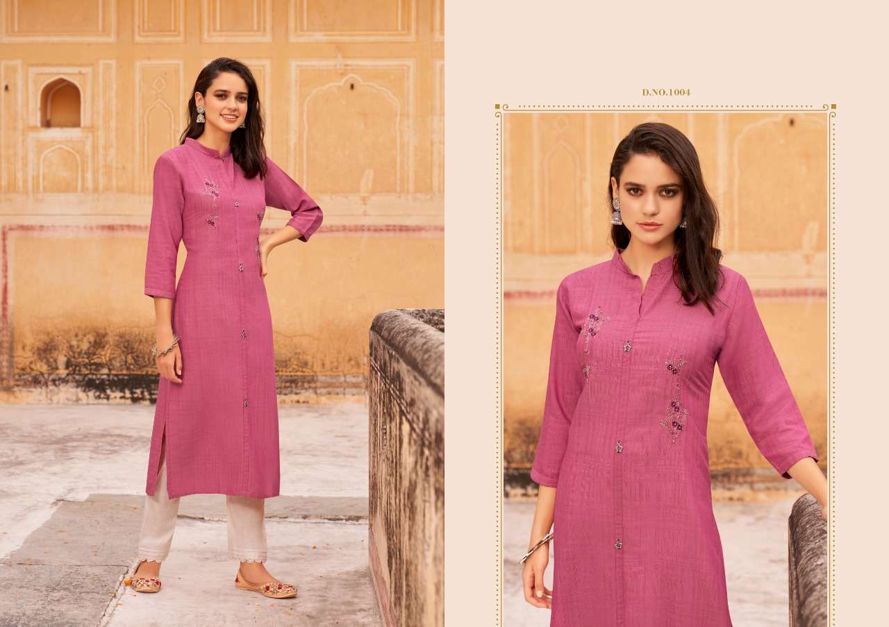 BAANI BY KIVI 1001 TO 1006 SERIES DESIGNER STYLISH FANCY COLORFUL BEAUTIFUL PARTY WEAR & ETHNIC WEAR COLLECTION FANCY EMBROIDERY KURTIS AT WHOLESALE PRICE