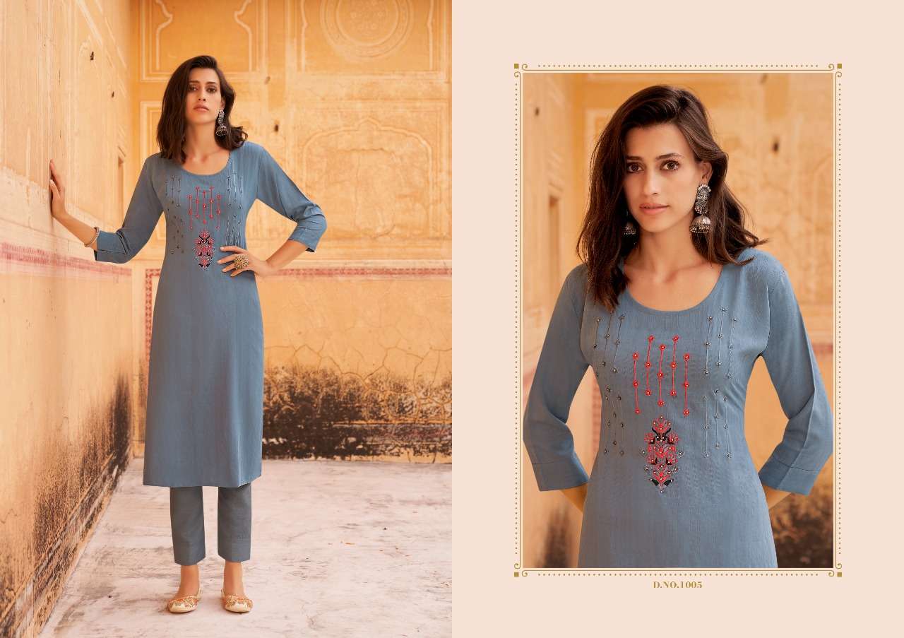 BAANI BY KIVI 1001 TO 1006 SERIES DESIGNER STYLISH FANCY COLORFUL BEAUTIFUL PARTY WEAR & ETHNIC WEAR COLLECTION FANCY EMBROIDERY KURTIS AT WHOLESALE PRICE