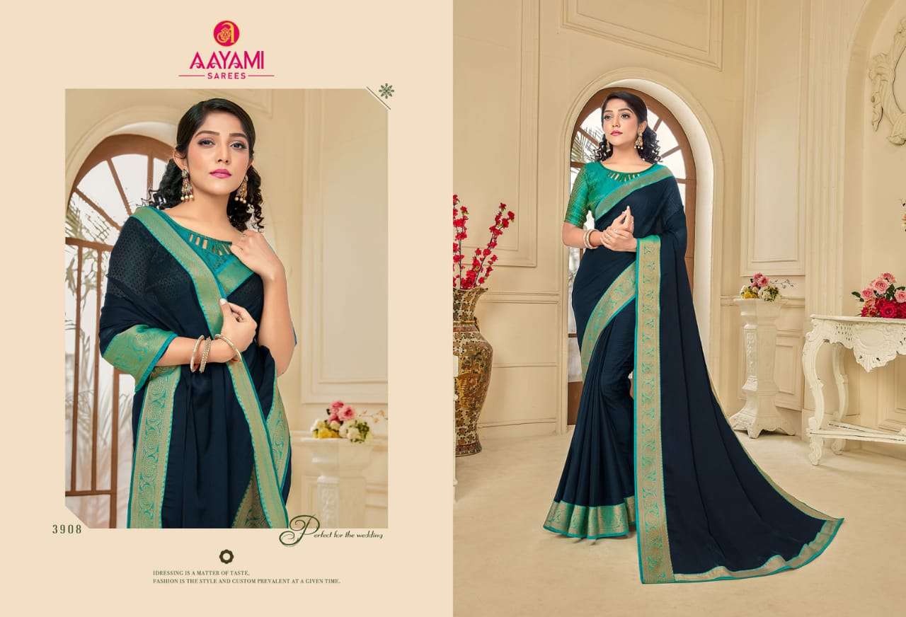 SARAS VOL-4 BY AAYAMI 3901 TO 3912 SERIES INDIAN TRADITIONAL WEAR COLLECTION BEAUTIFUL STYLISH FANCY COLORFUL PARTY WEAR & OCCASIONAL WEAR SATIN GEORGETTE SAREES AT WHOLESALE PRICE