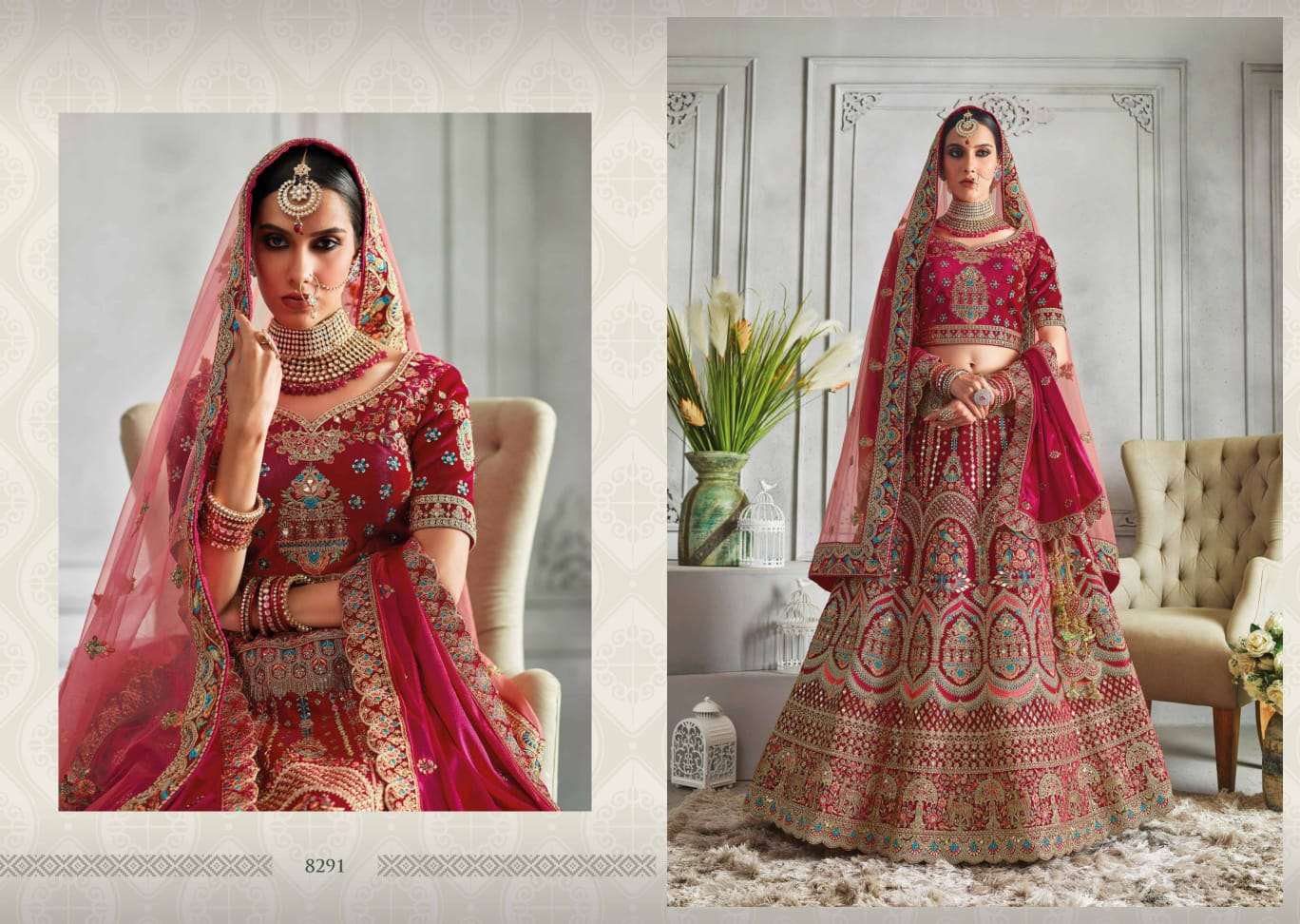 KASHISH BRIDAL BY FASHID WHOLESALE INDIAN TRADITIONAL BEAUTIFUL STYLISH DESIGNER BANARASI SILK JACQUARD EMBROIDERED PARTY WEAR SILK/VELVET LEHENGAS AT WHOLESALE PRICE