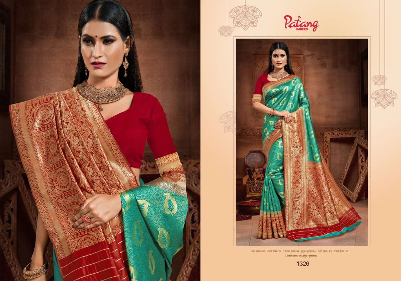 INNAYA BY PATANG SAREES 1321 TO 1328 SERIES INDIAN TRADITIONAL WEAR COLLECTION BEAUTIFUL STYLISH FANCY COLORFUL PARTY WEAR & OCCASIONAL WEAR SILK SAREES AT WHOLESALE PRICE